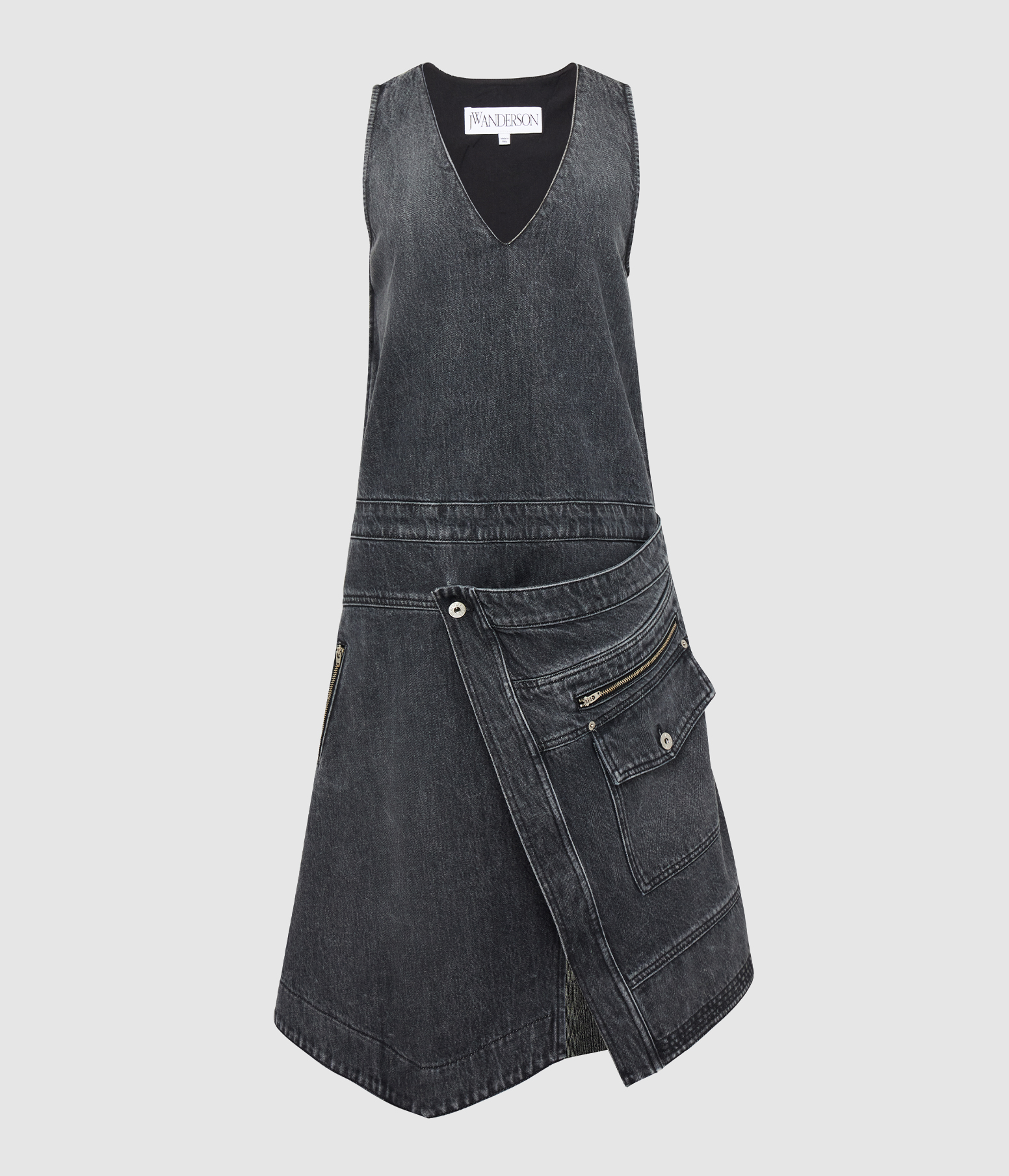 Grey Denim Wrap Dress