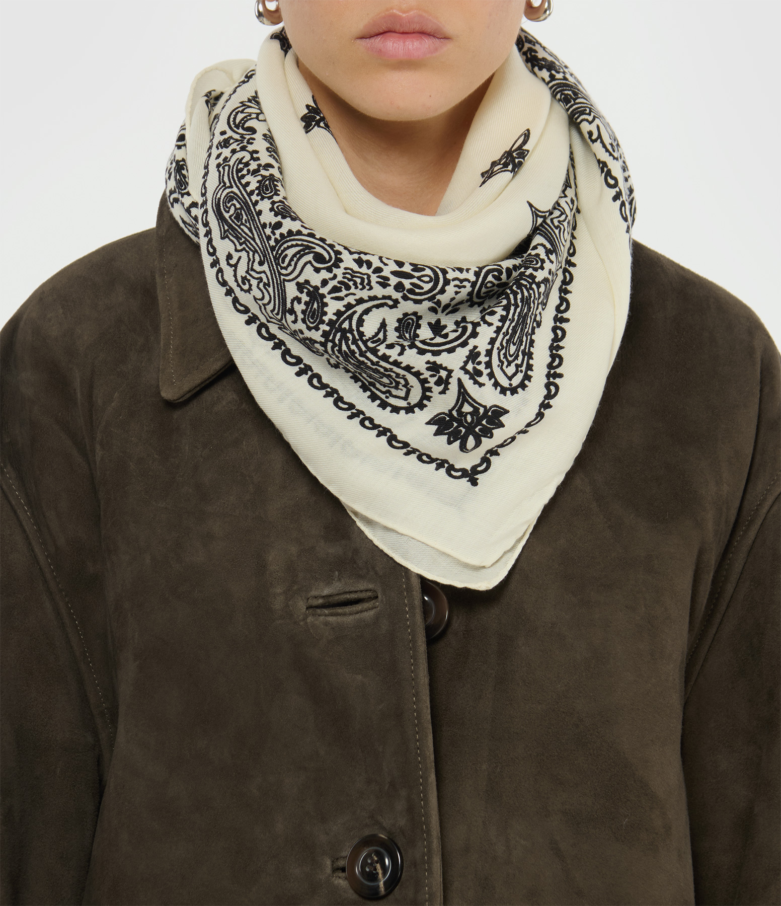 White Square Scarf