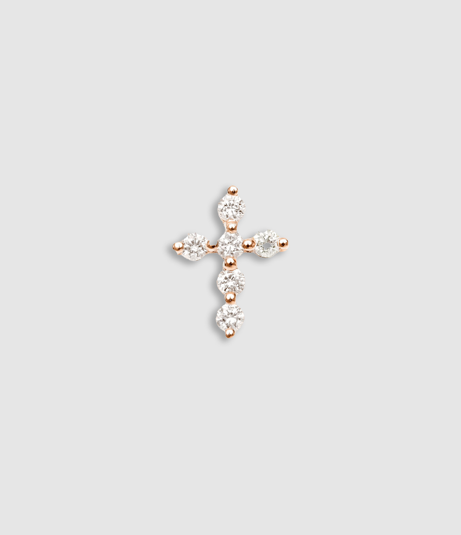Magic Touch Rose Gold Diamond Cross Piercing (sold individually)