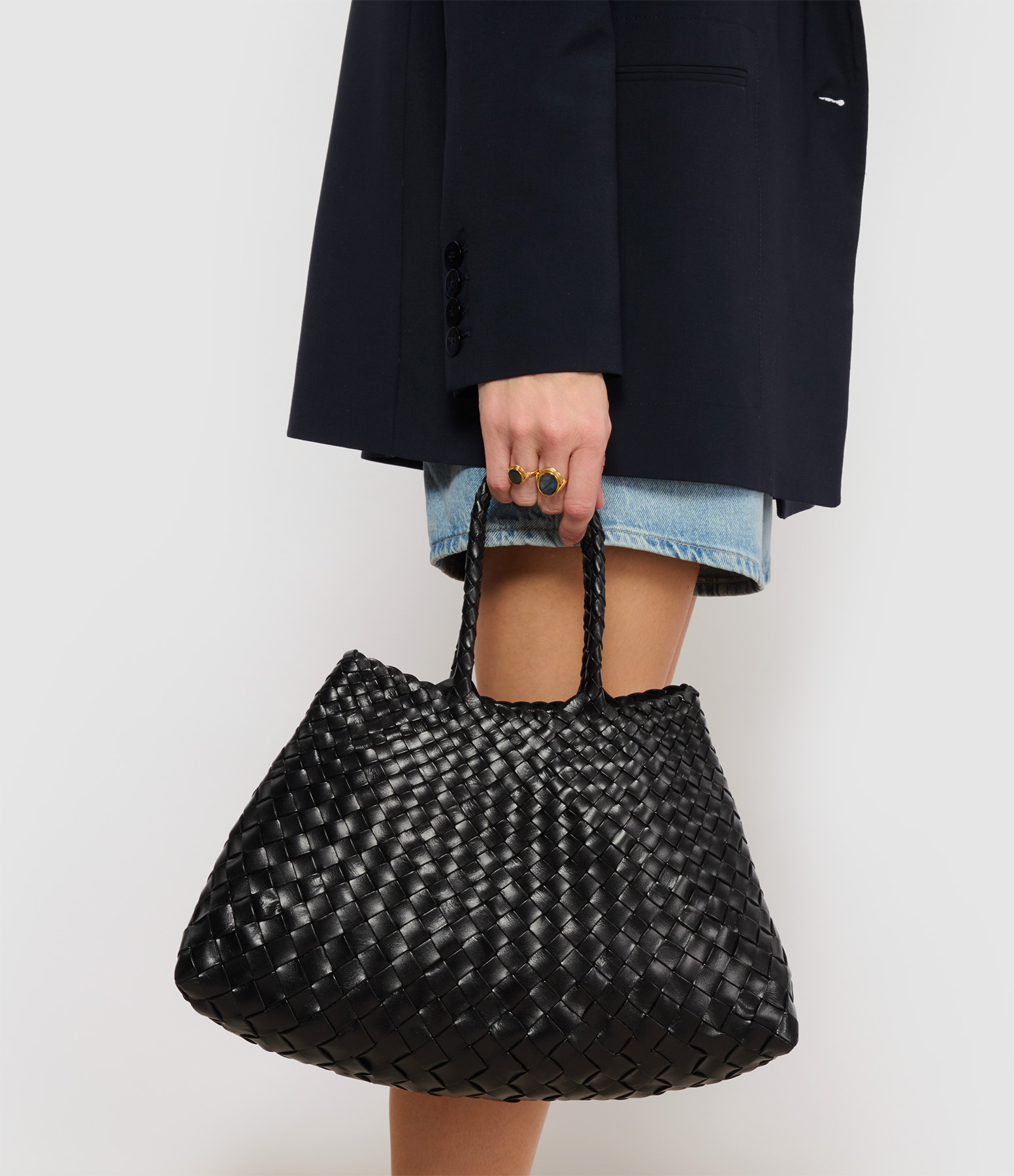 Santa Croce Black Leather Bag