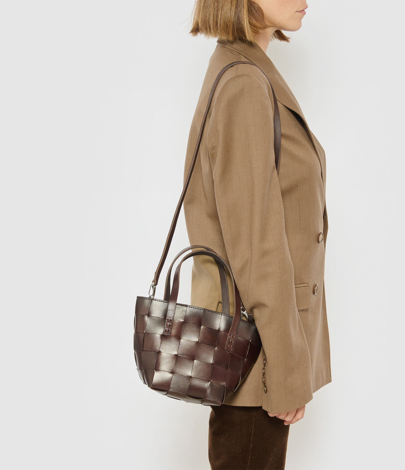Japan Mini Leather Bag – Dark Brown