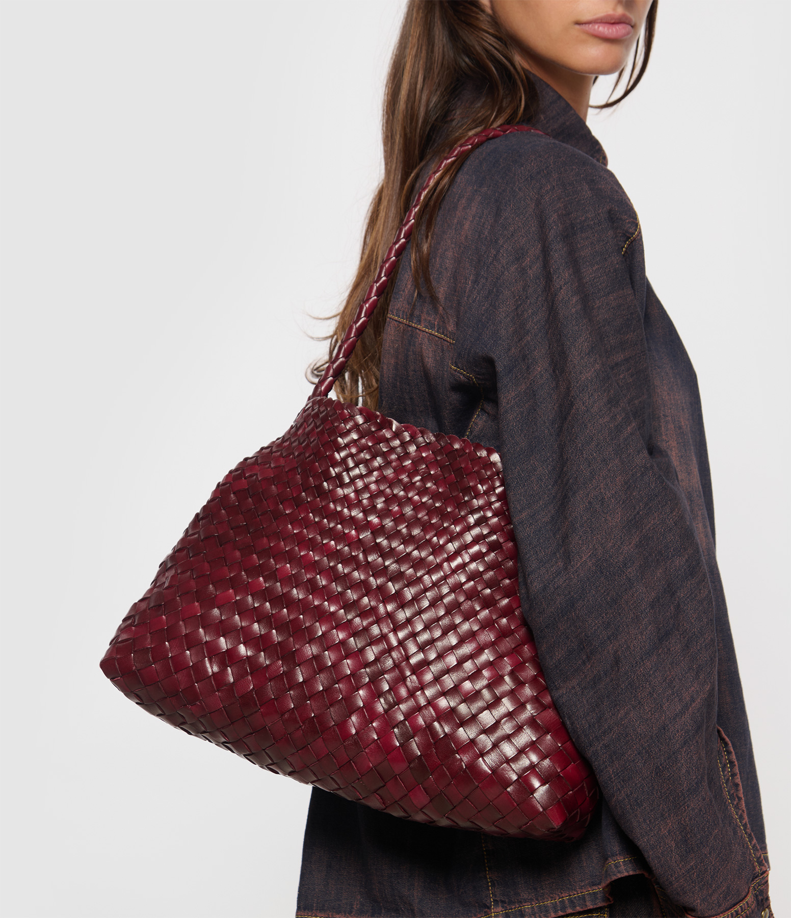 Santa Maria Bordo Leather Bag