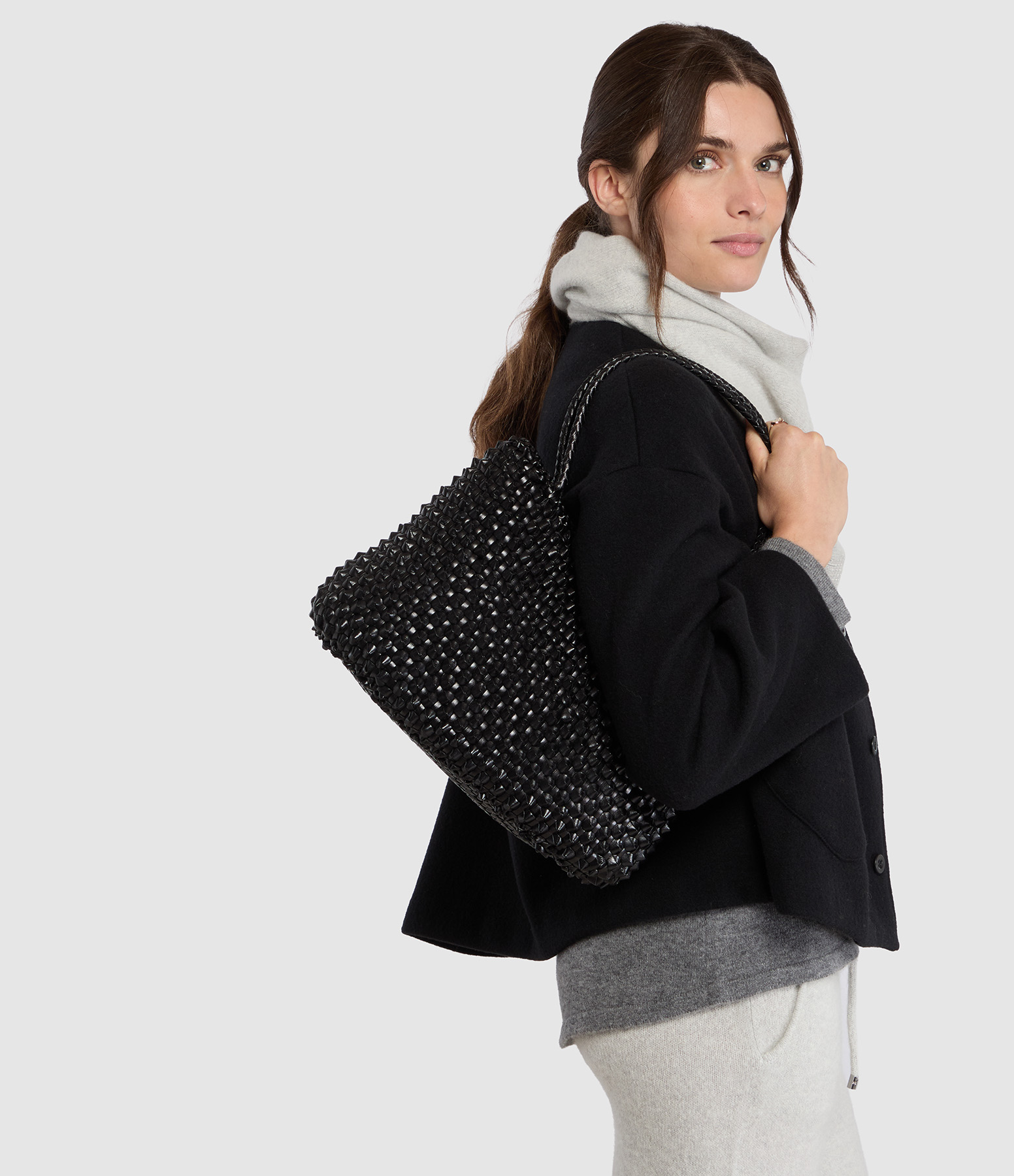 Santa Croce Cactus Black Bag
