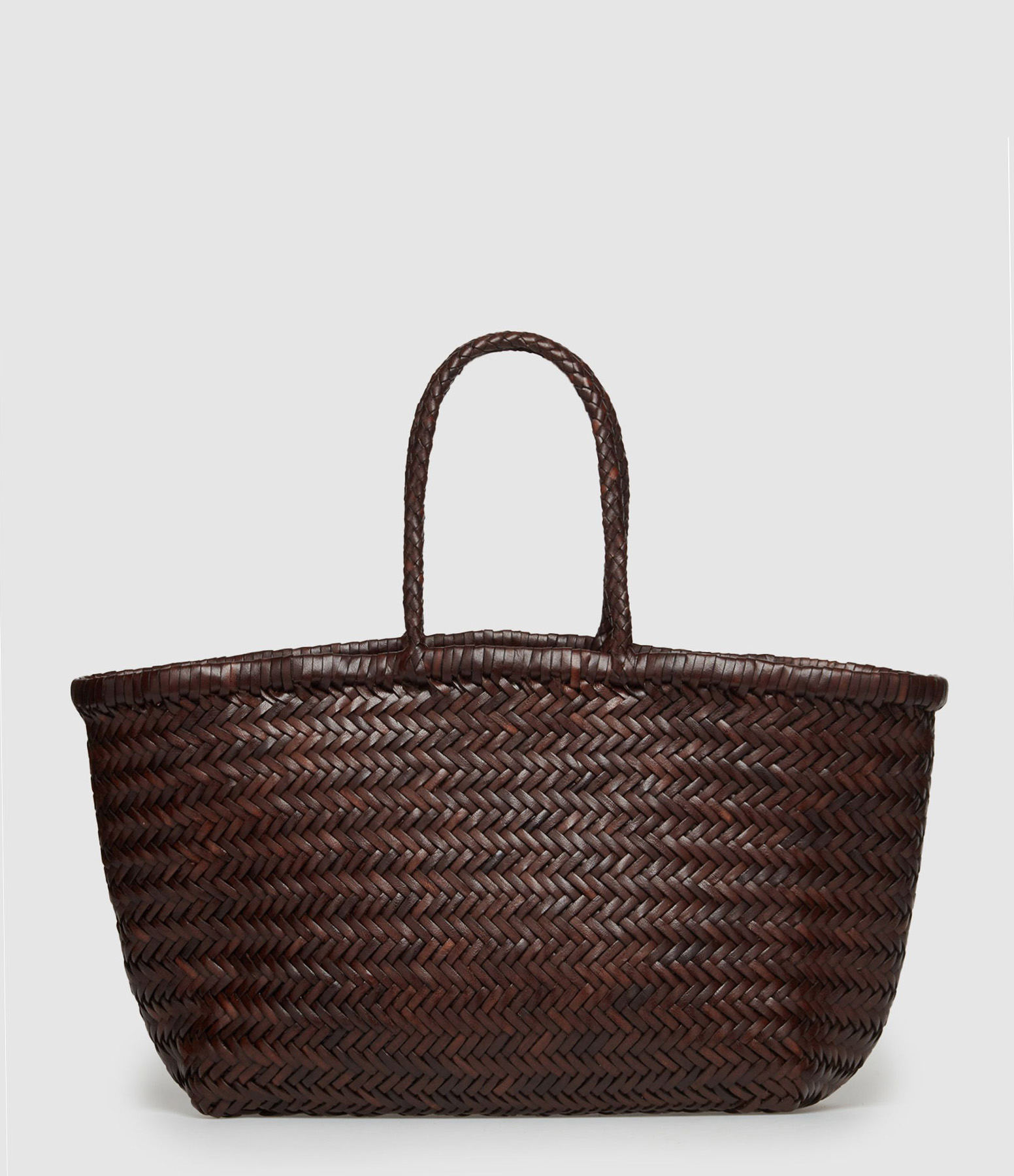 Bamboo Triple Jump Bag in Dark Brown Leather