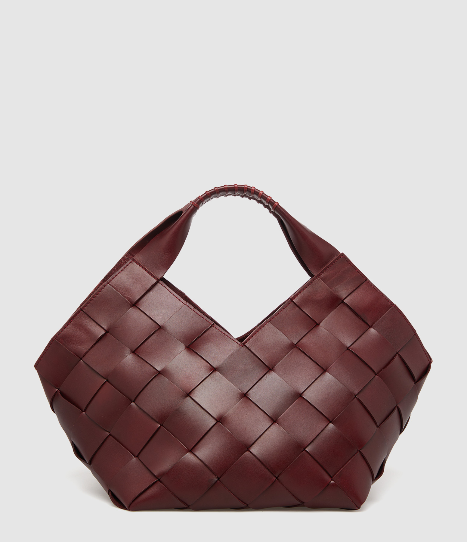 Botteghe Leather Bag in Bordo