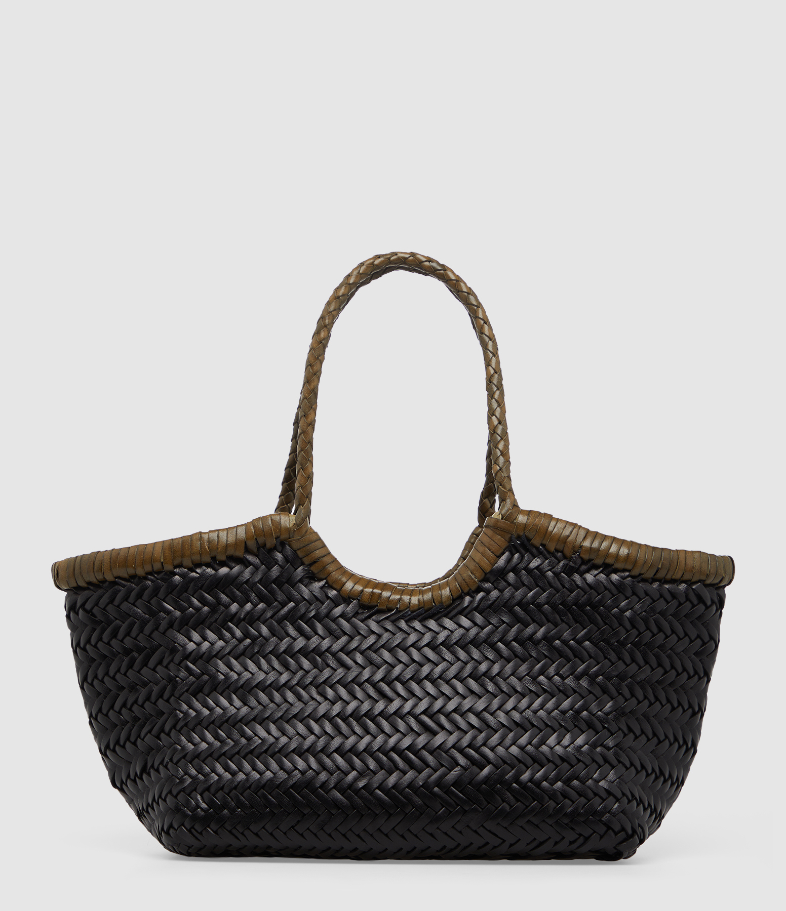 Small Nantucket Bag, Two-Tone Black/Khaki