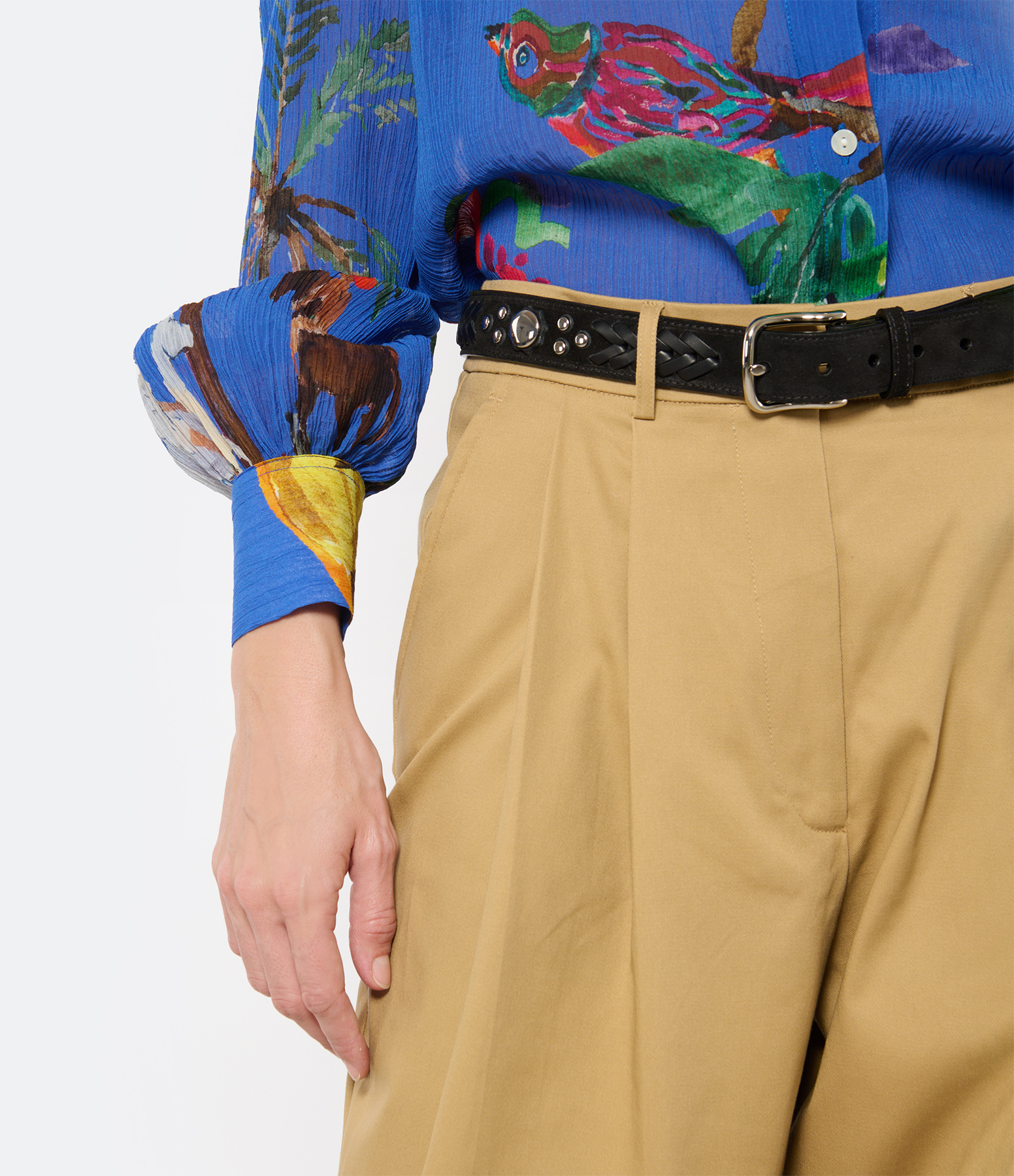 Black Suede Leather Belt, Gaucho Collection