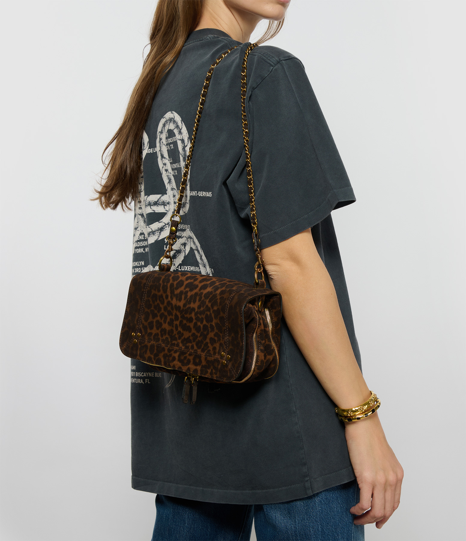 Bobi Bag in Natural Leopard-Print Leather