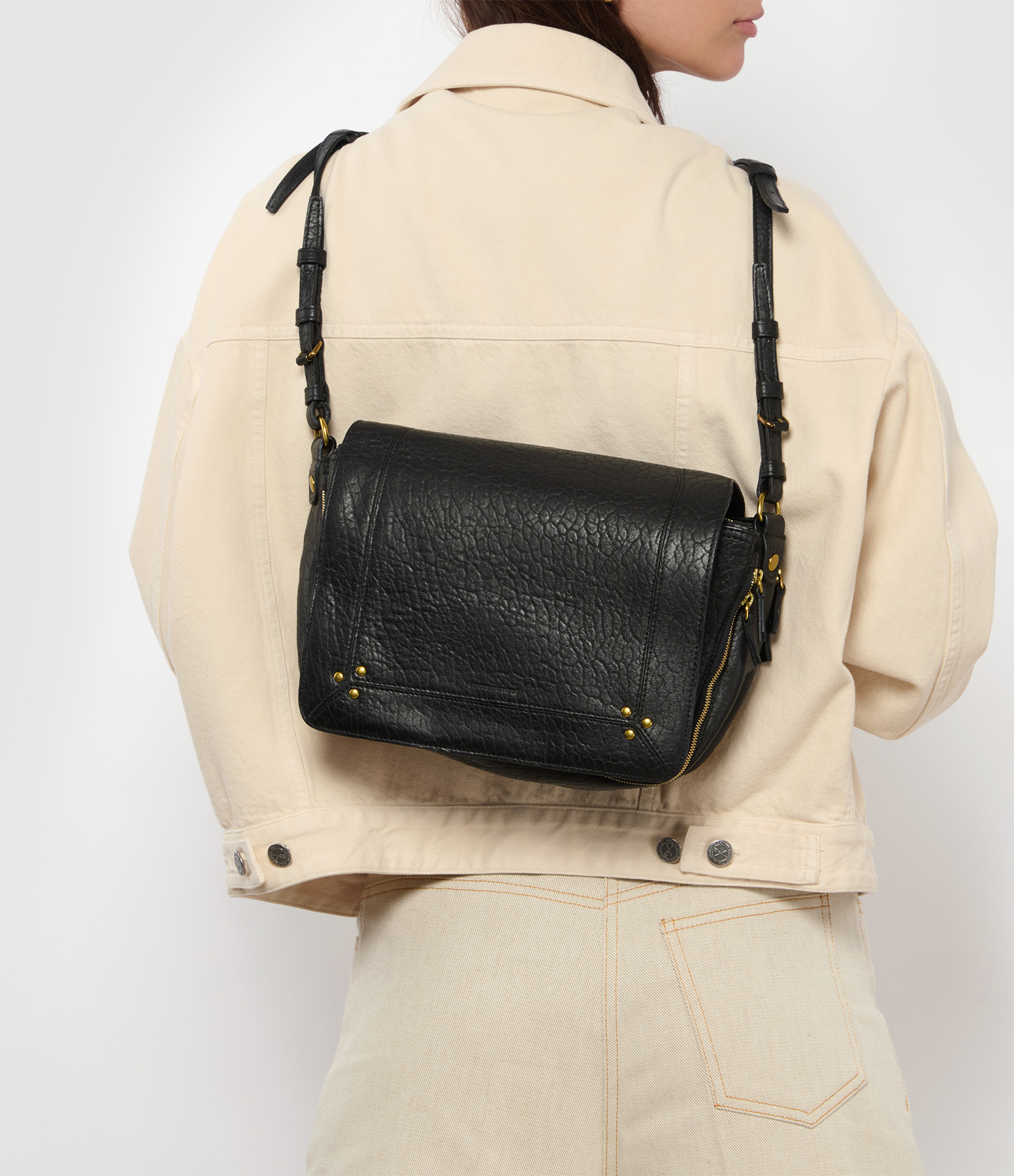 Igor Black Leather Bag