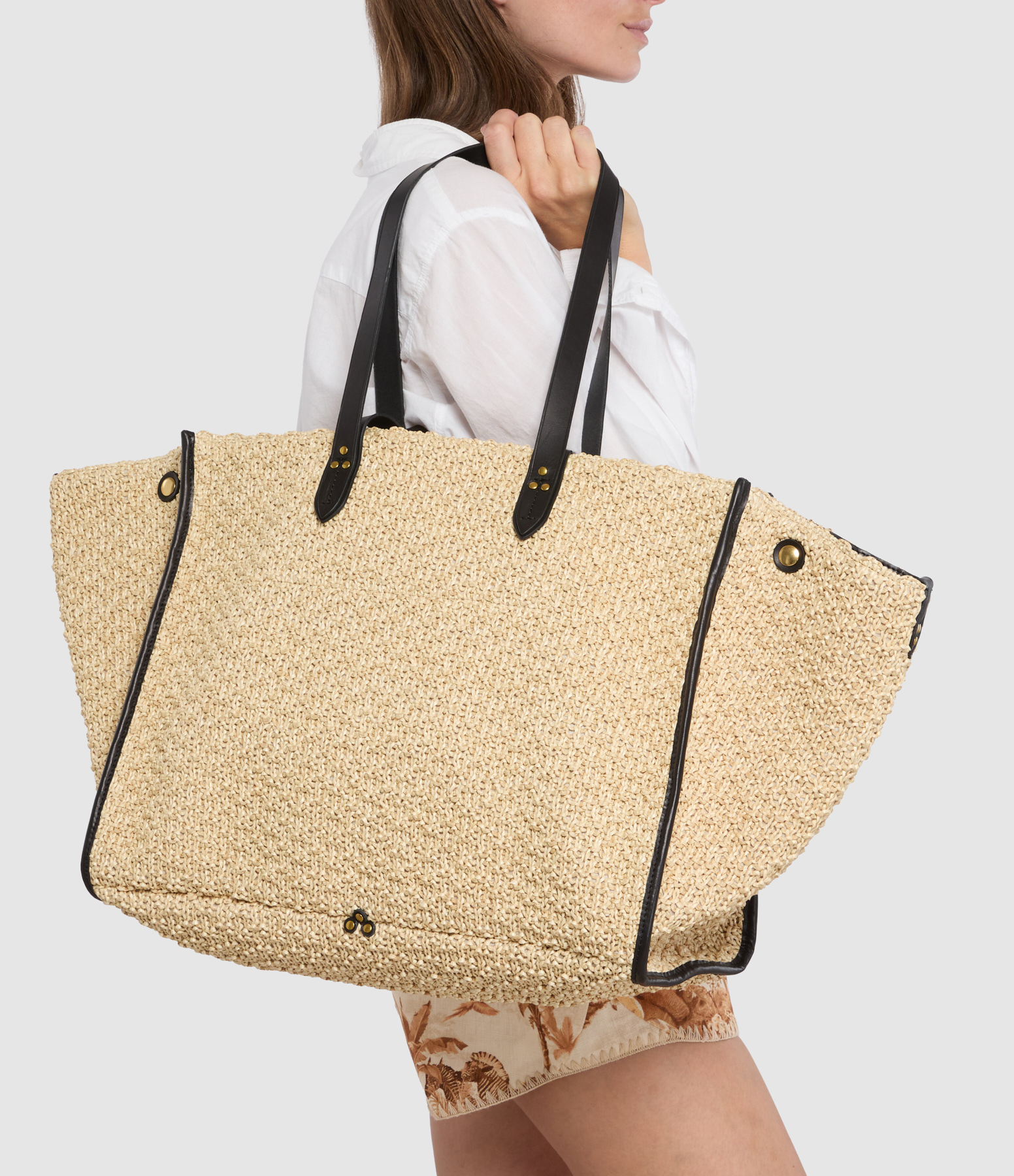 Léon L Natural Bag, Raphia Collection
