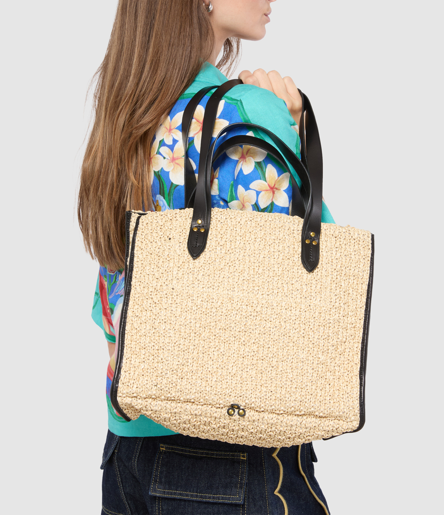 Léon M Natural Bag, Raphia Collection