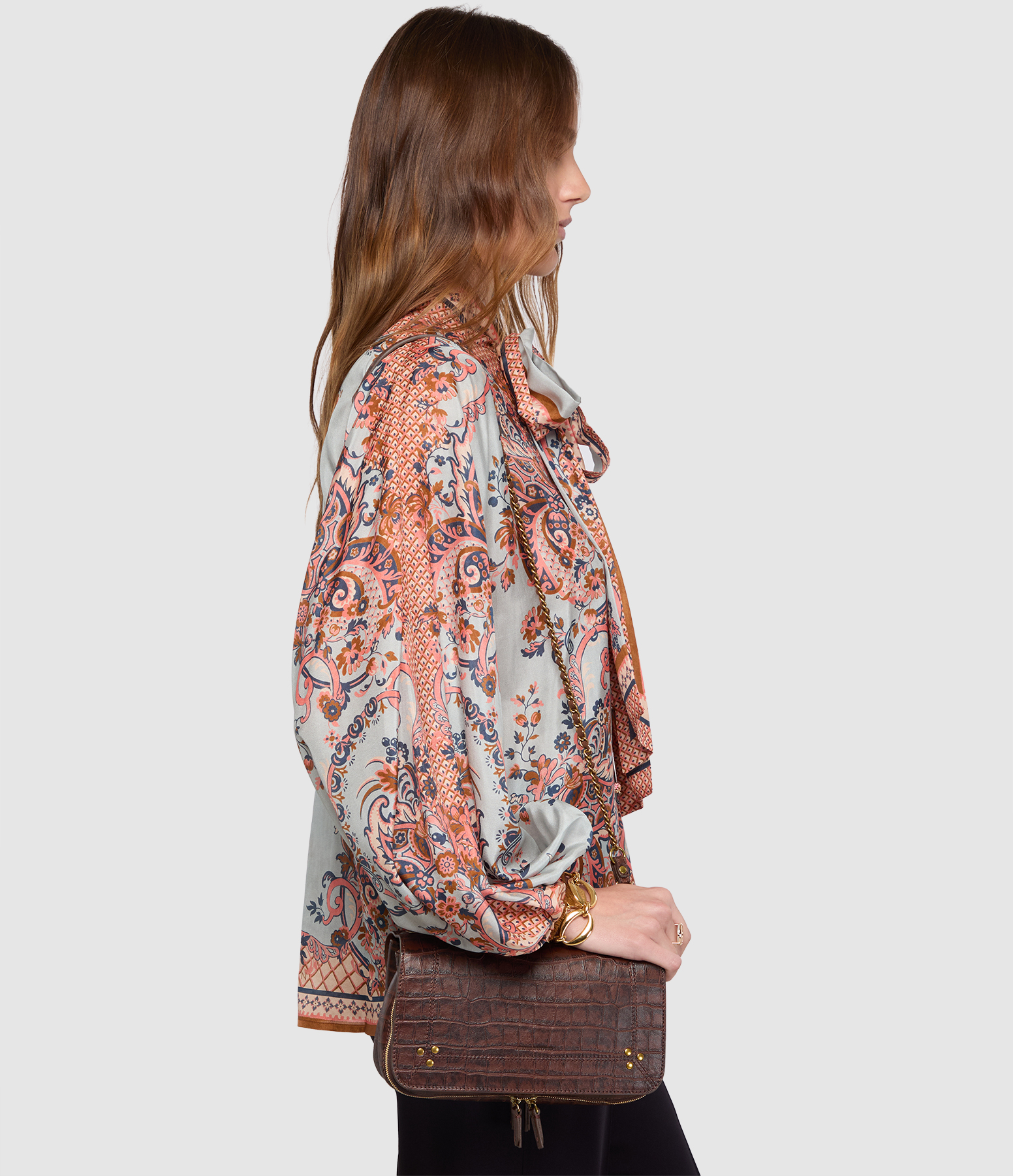 Bobi Bag with Cigar Crocodile Print