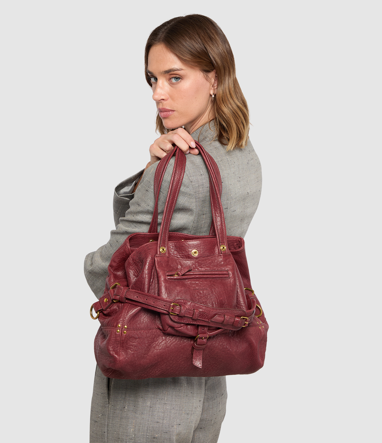 Billy M Bubble Burgundy Bag