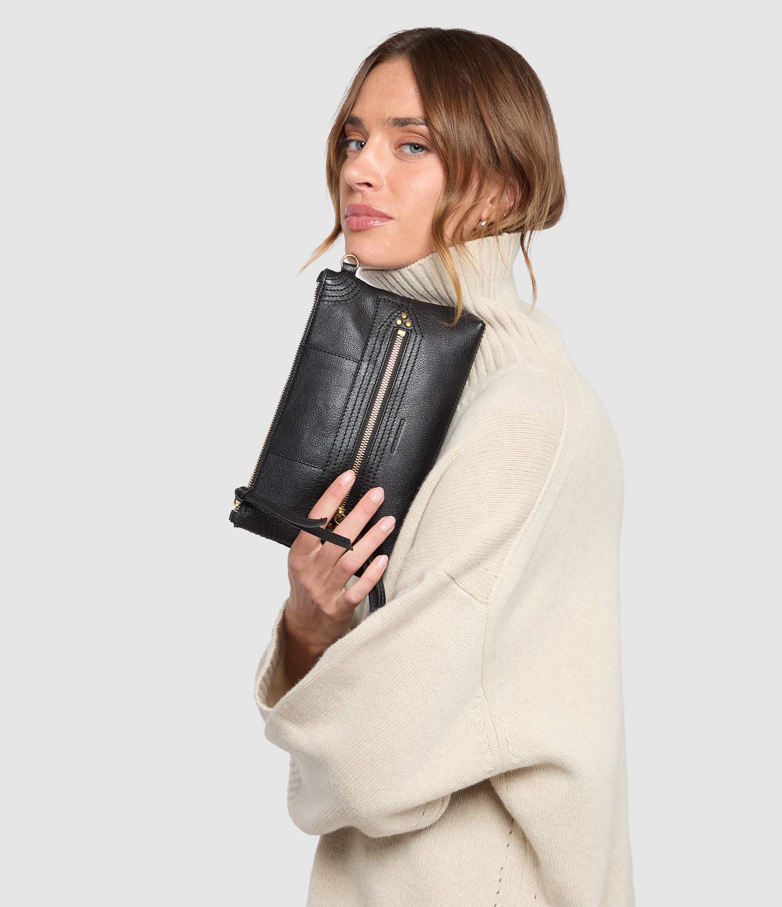 Lucky Clutch Bag – Black & Brass