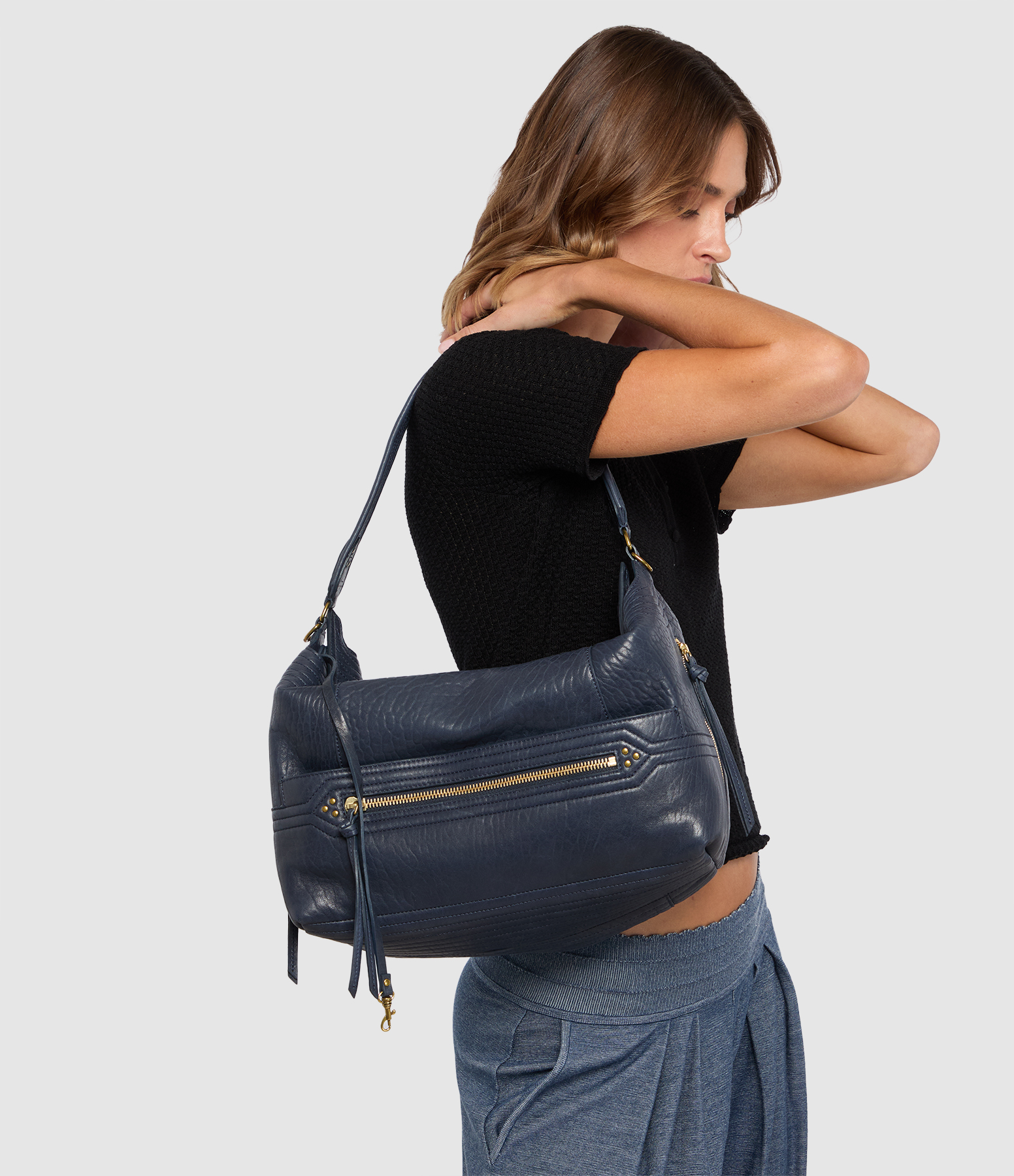 Lucky Hobo Large Bubble Bag in Night Blue