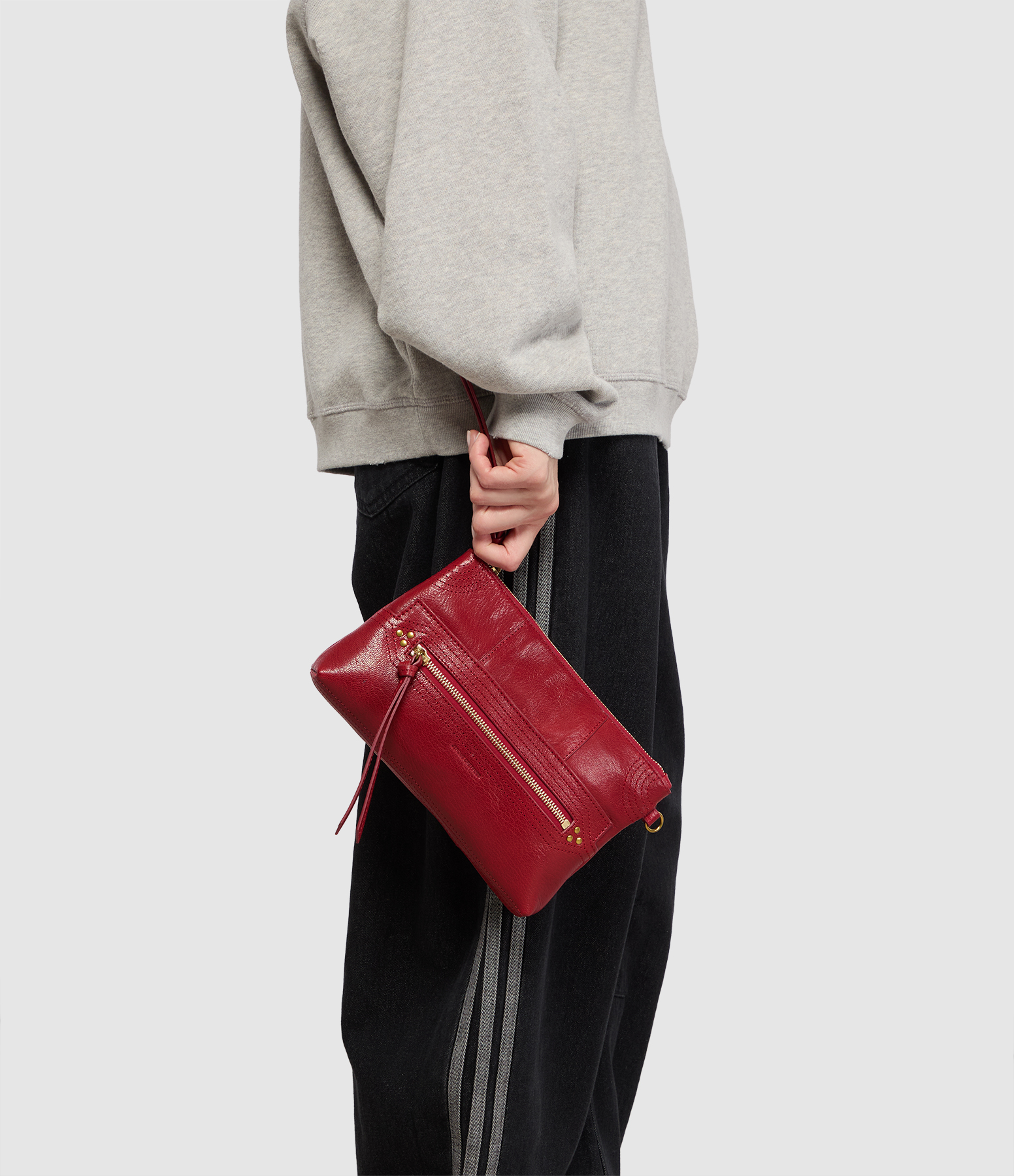 Lucky Clutch in Carmine