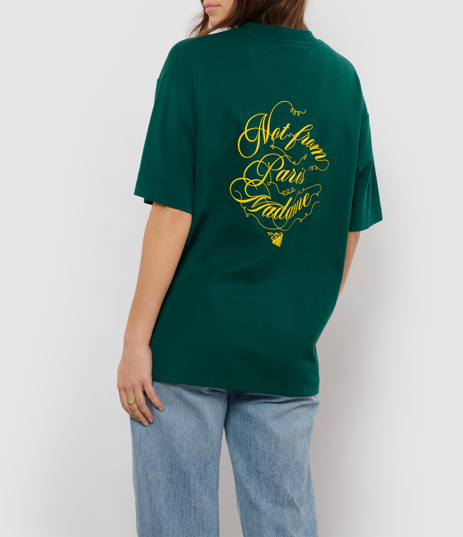 Dark Green ‘Vignes’ Slogan T-shirt