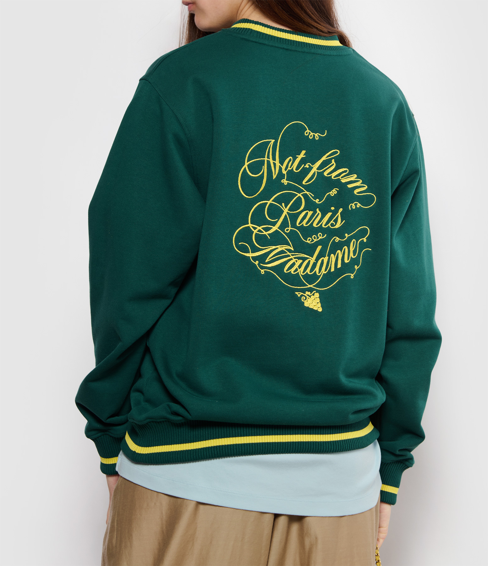 Dark Green ‘Vignes’ Slogan Sweatshirt