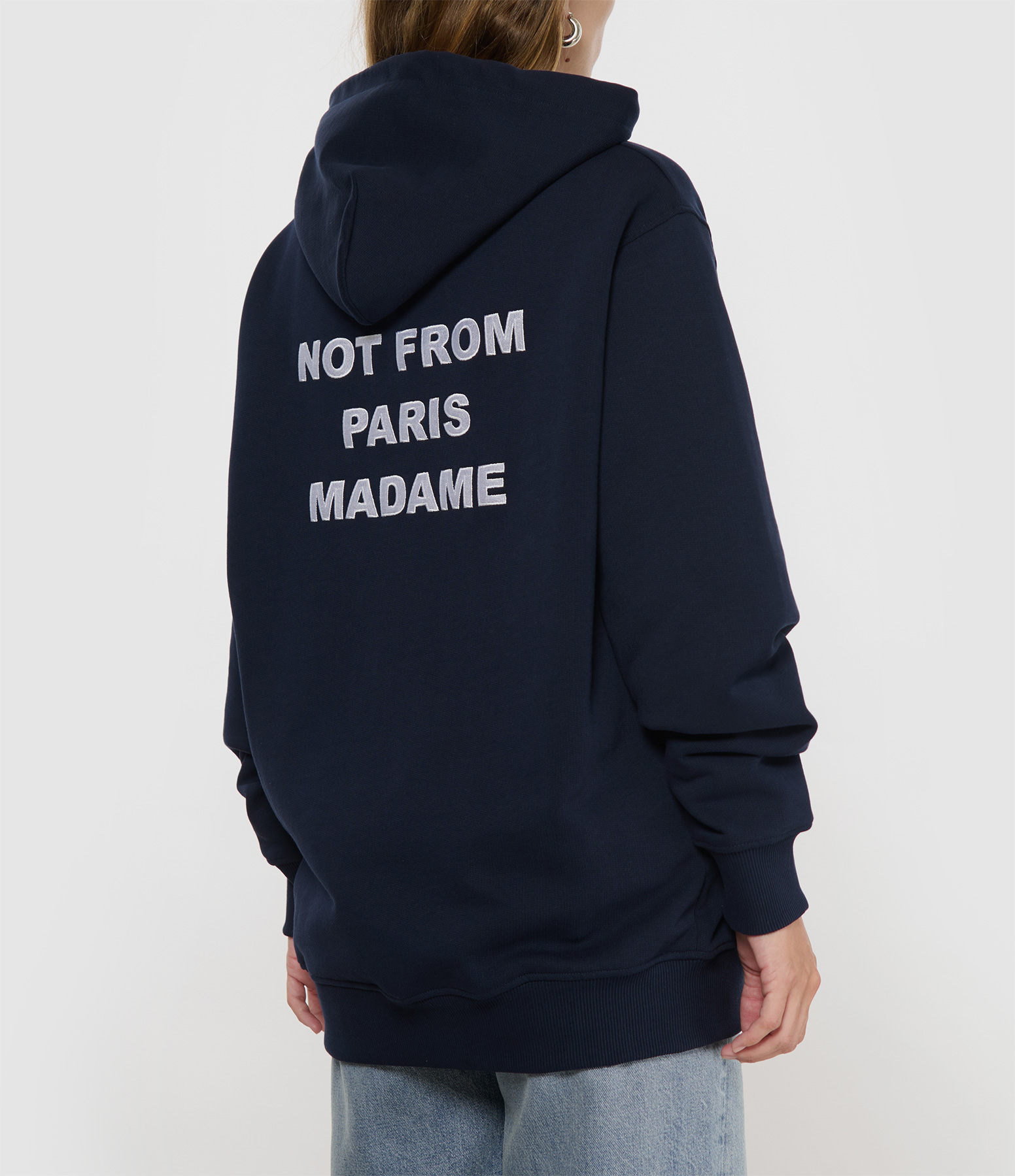 Navy Slogan Hoodie