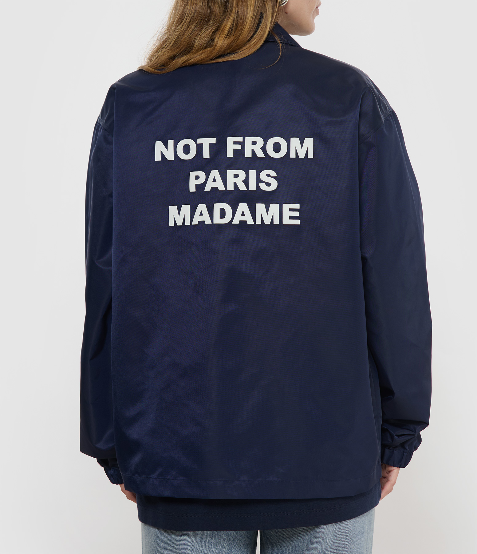 Navy Slogan Jacket