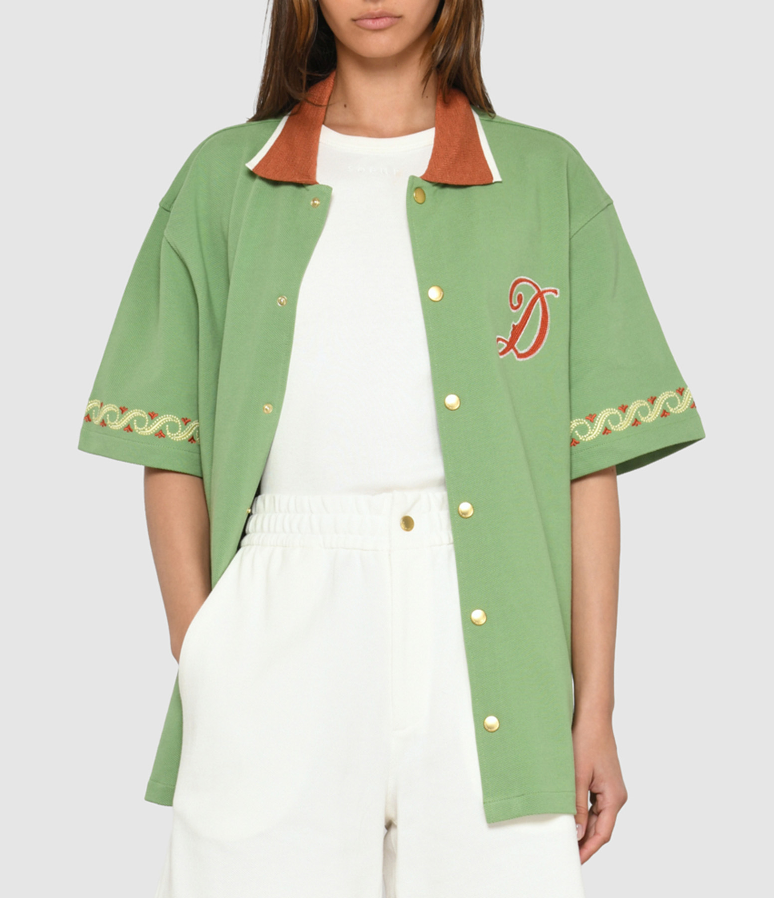 Drùle Sport Embroidered Shirt – Water Green