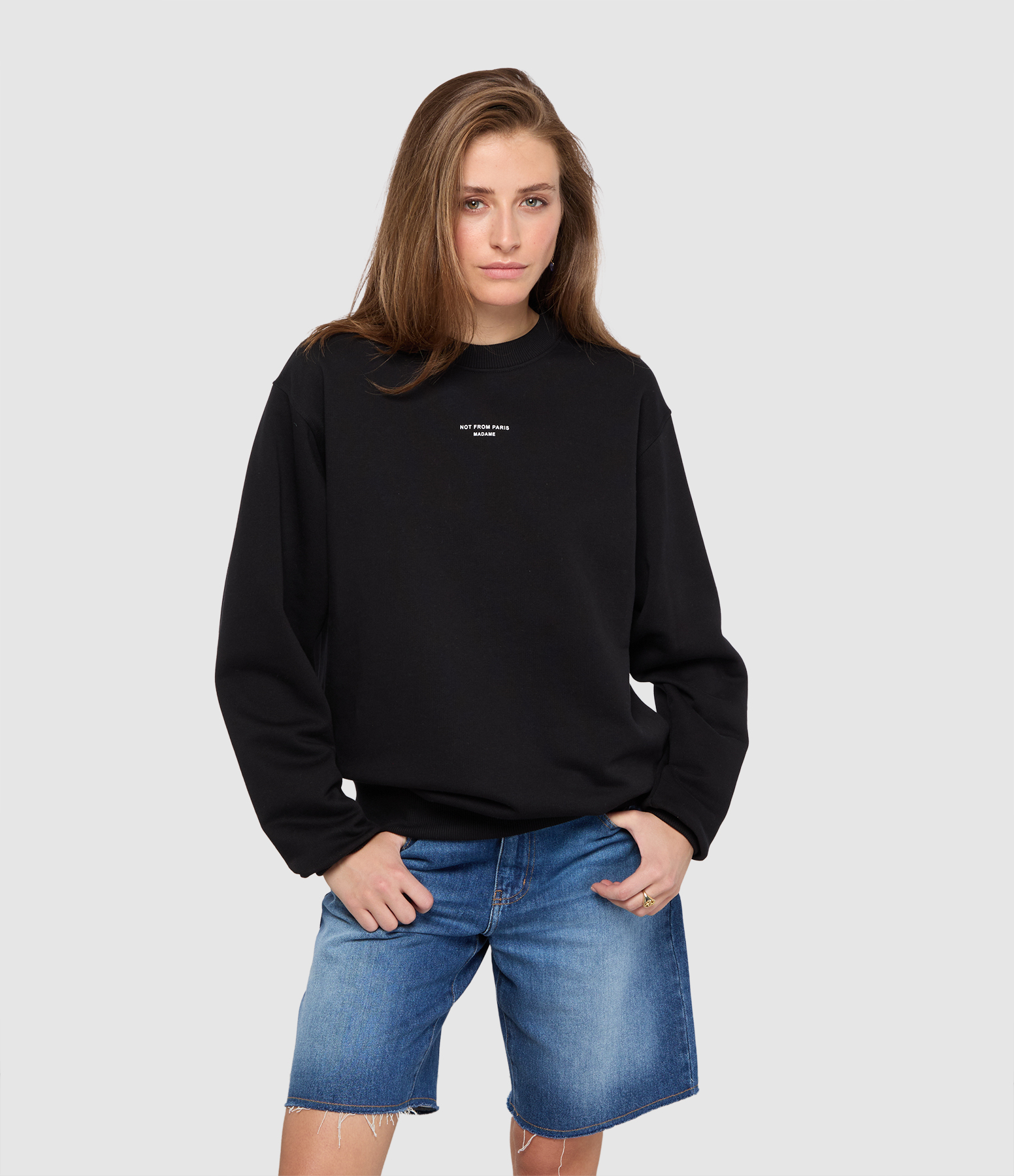 Classic Slogan Black Sweatshirt