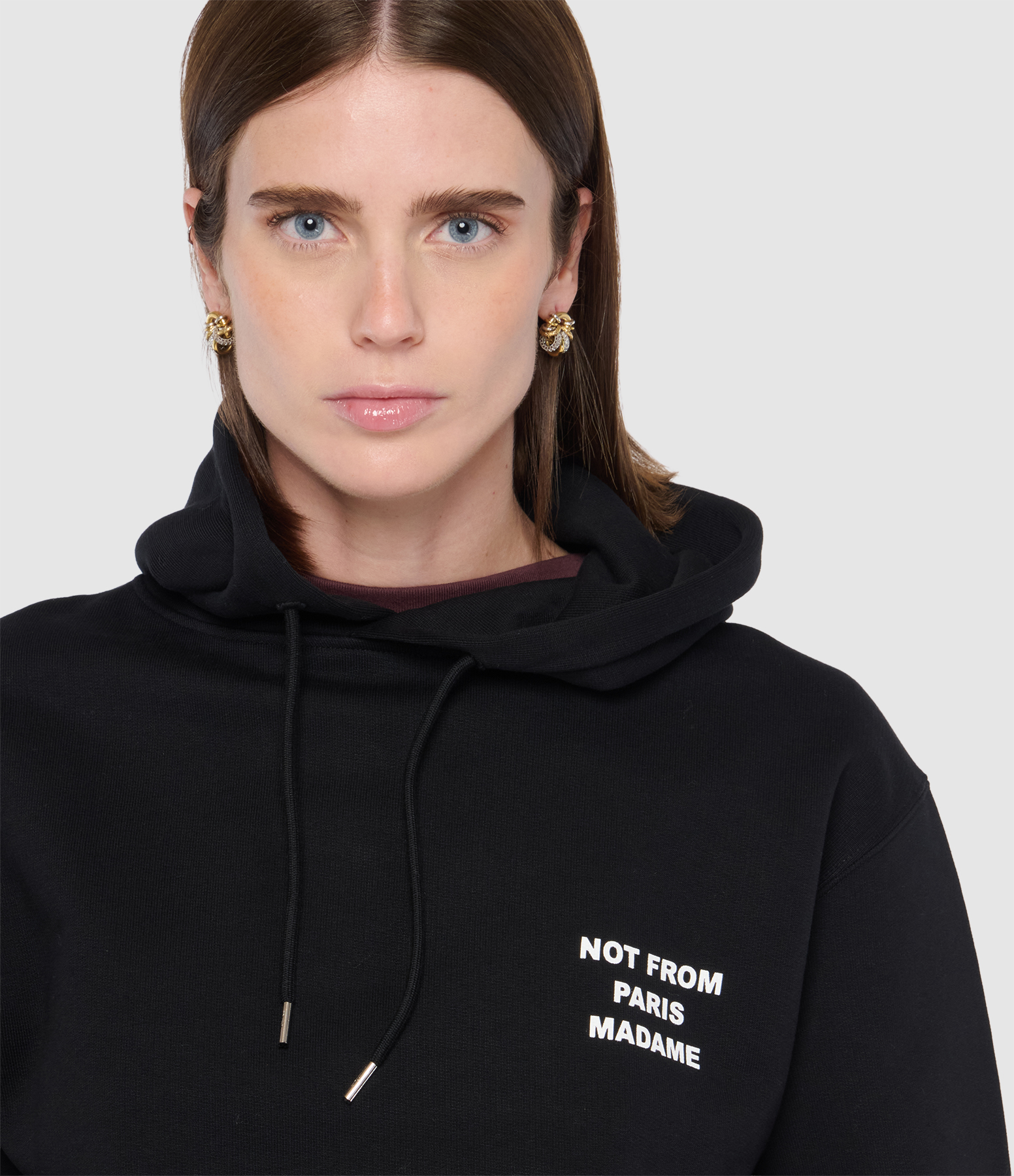 Black Slogan Hoodie