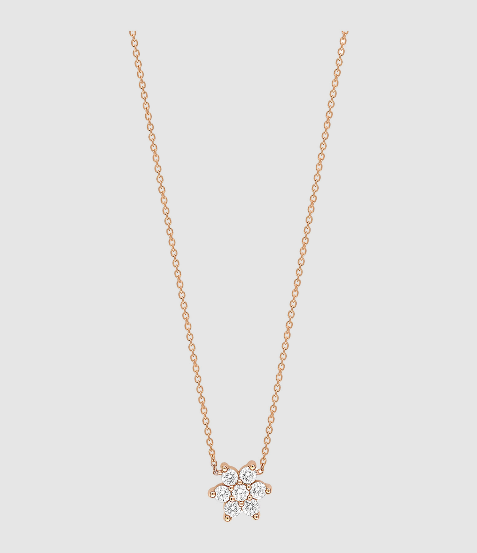 Rose Gold Star Diamond Necklace