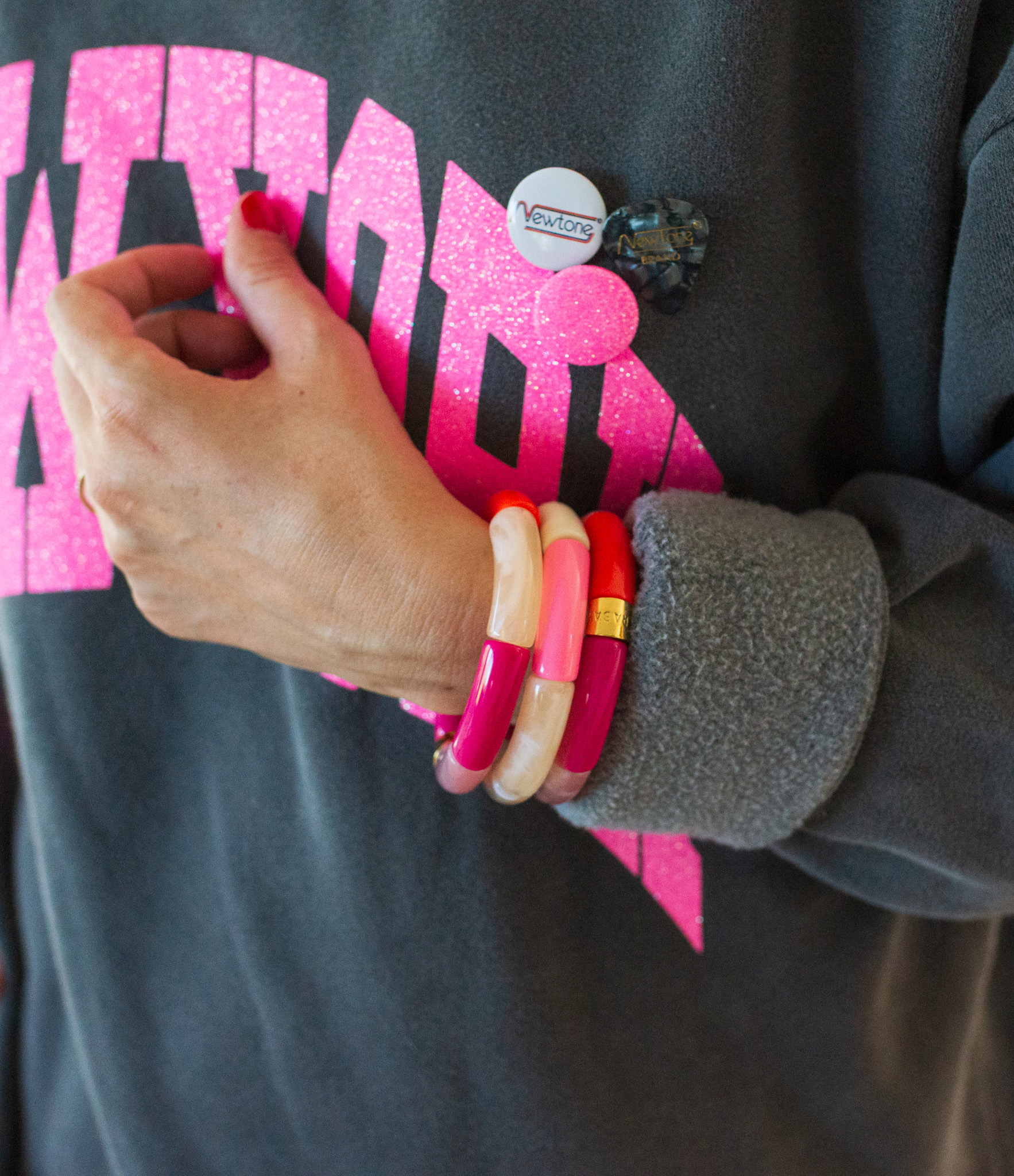 Trio Morango Rose Bracelets