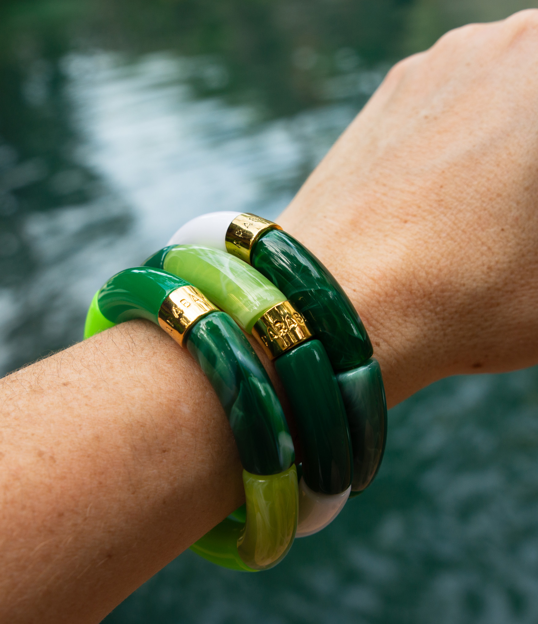 Trio Palmeira Green Bracelets