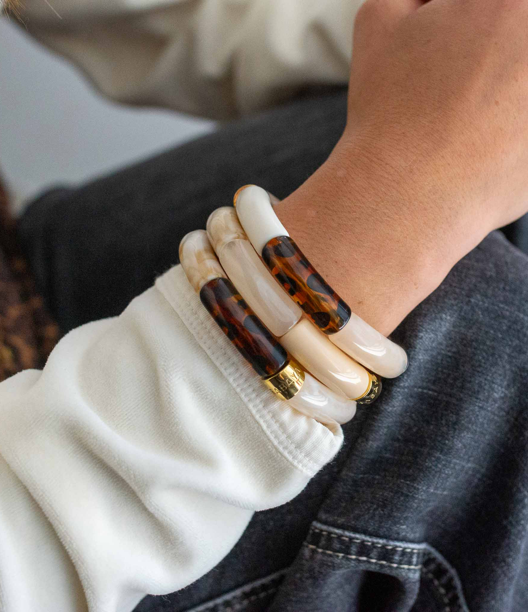 Jaguar and Leopard Trio Bracelets