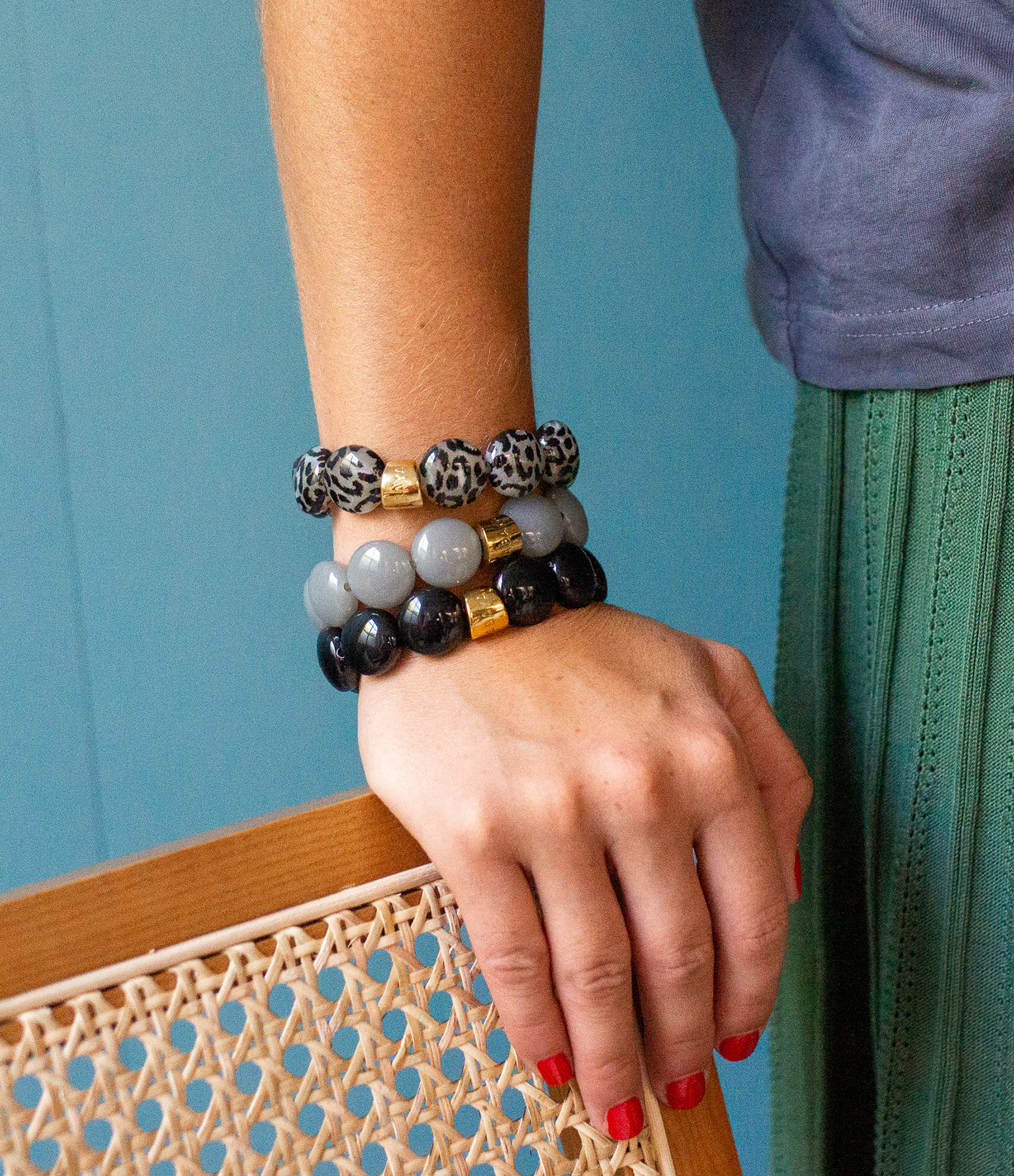 Trio Bombom Capi Animal Print Bracelet