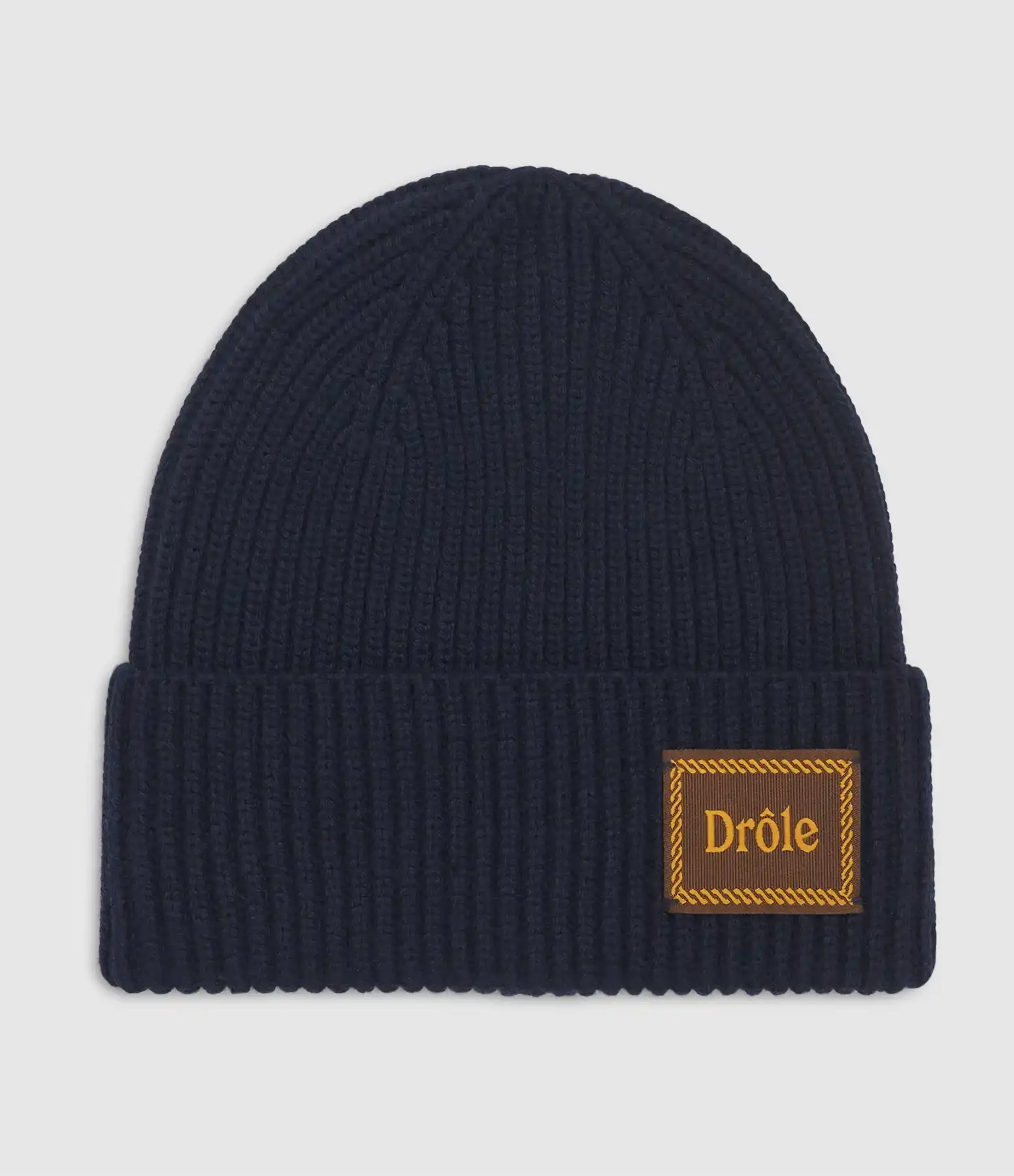 Navy Wool Beanie