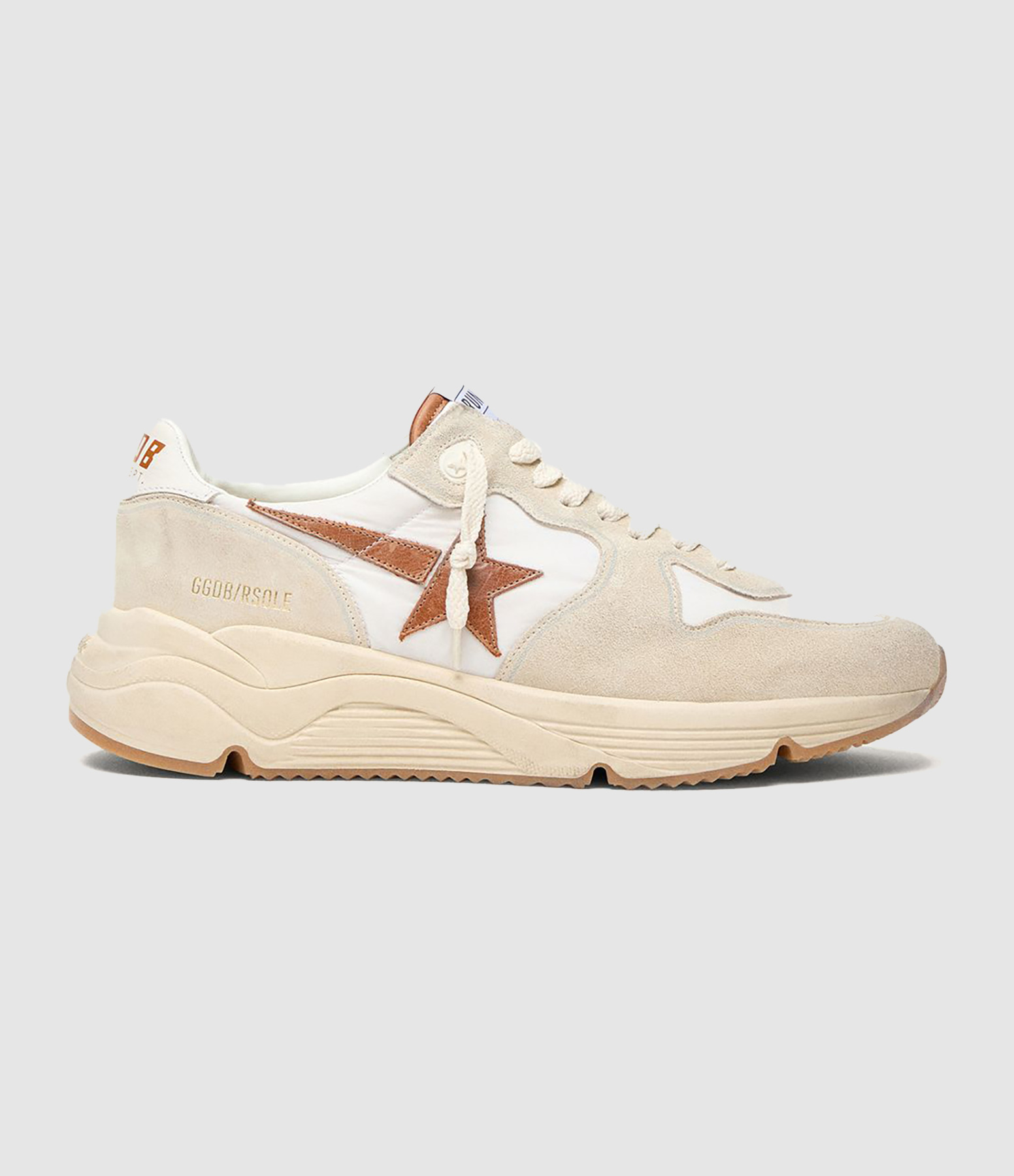 Running Trainers, Sole White/Beige/Brown
