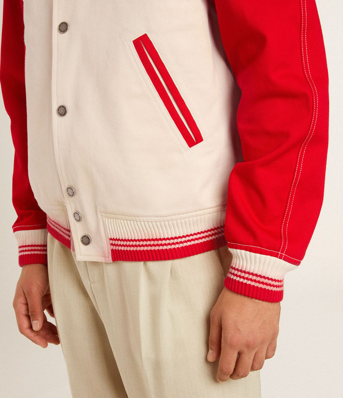 Men’s Journey Jacket in Shortbread/Haute Red