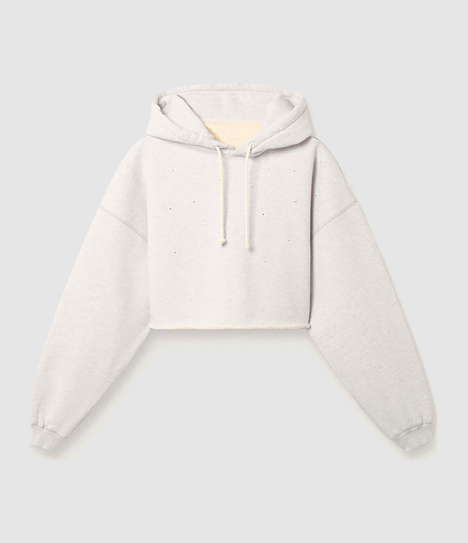 Oversized Crop Sweatshirt in Vintage Grey Melange