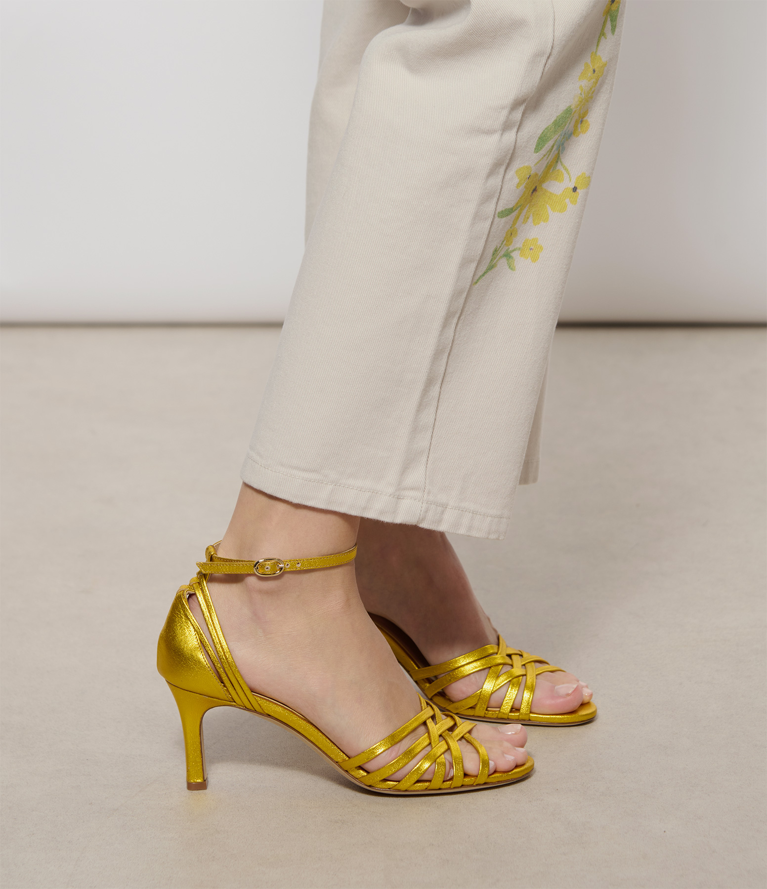 Janis Vintage Gold Sandals