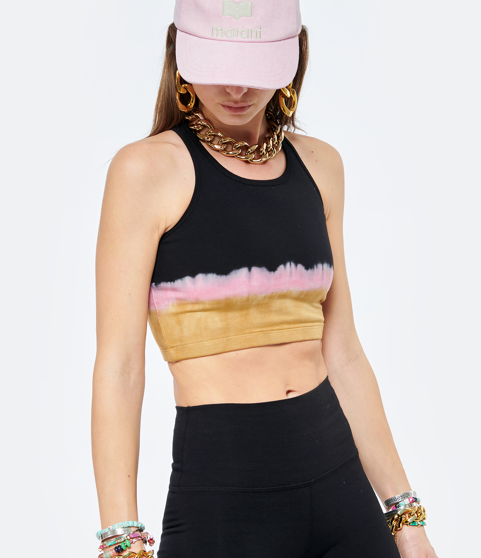 Bella Dusk Tie-Dye Black and Pink Bra