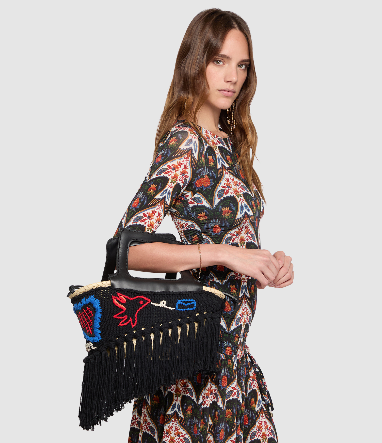 Minho Basket Black Handbag