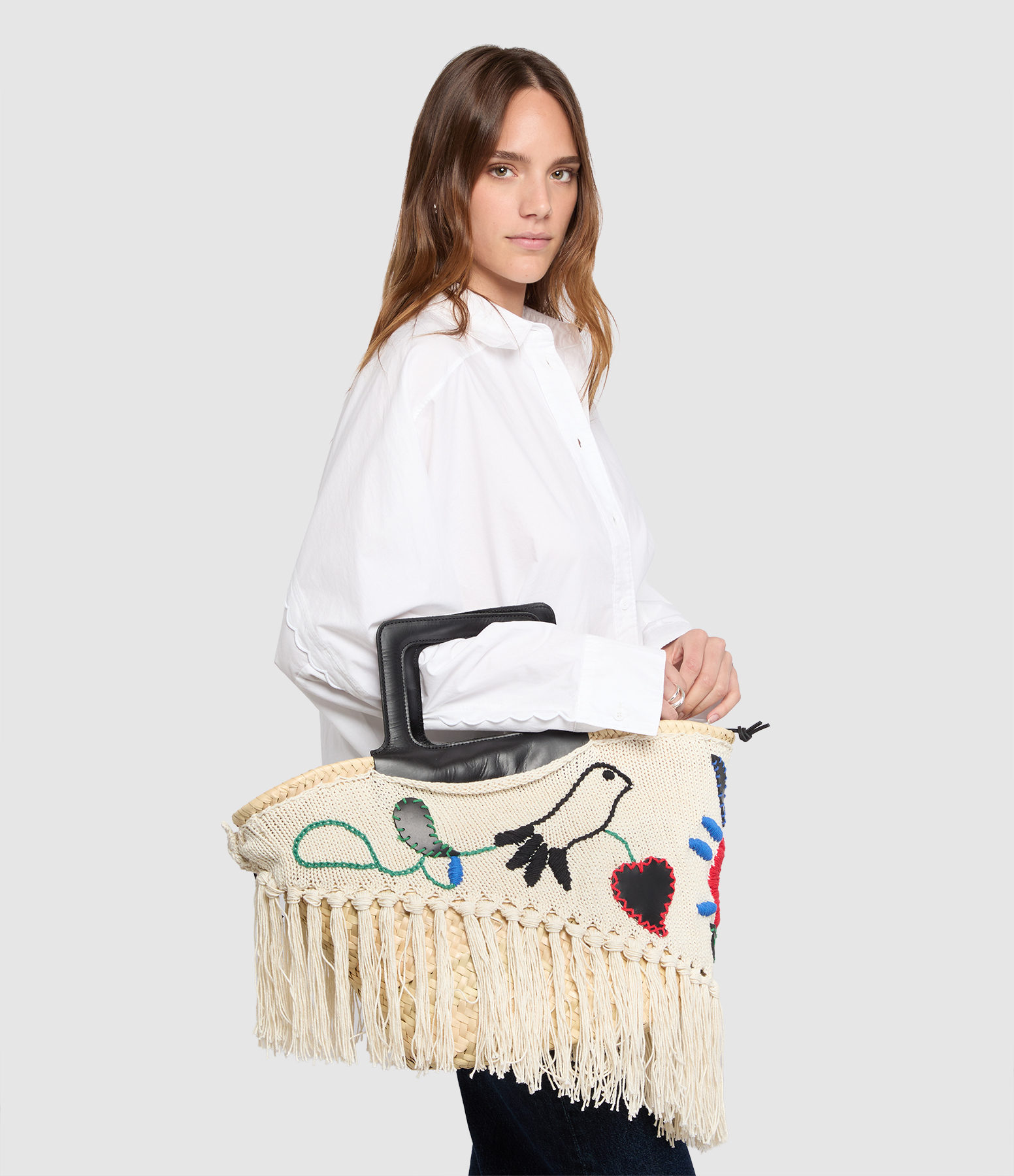 Viana Basket Cream Handbag