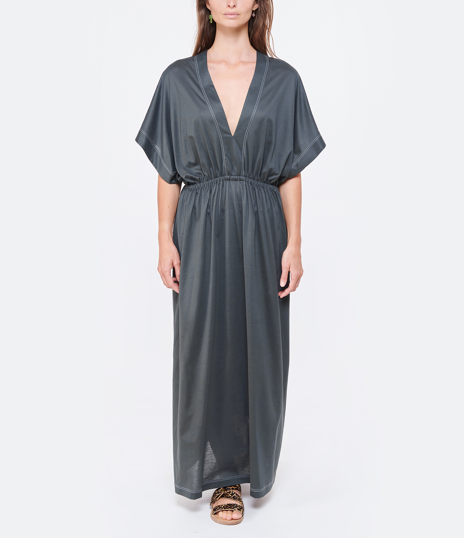 Tess Dress in Sage Cotton