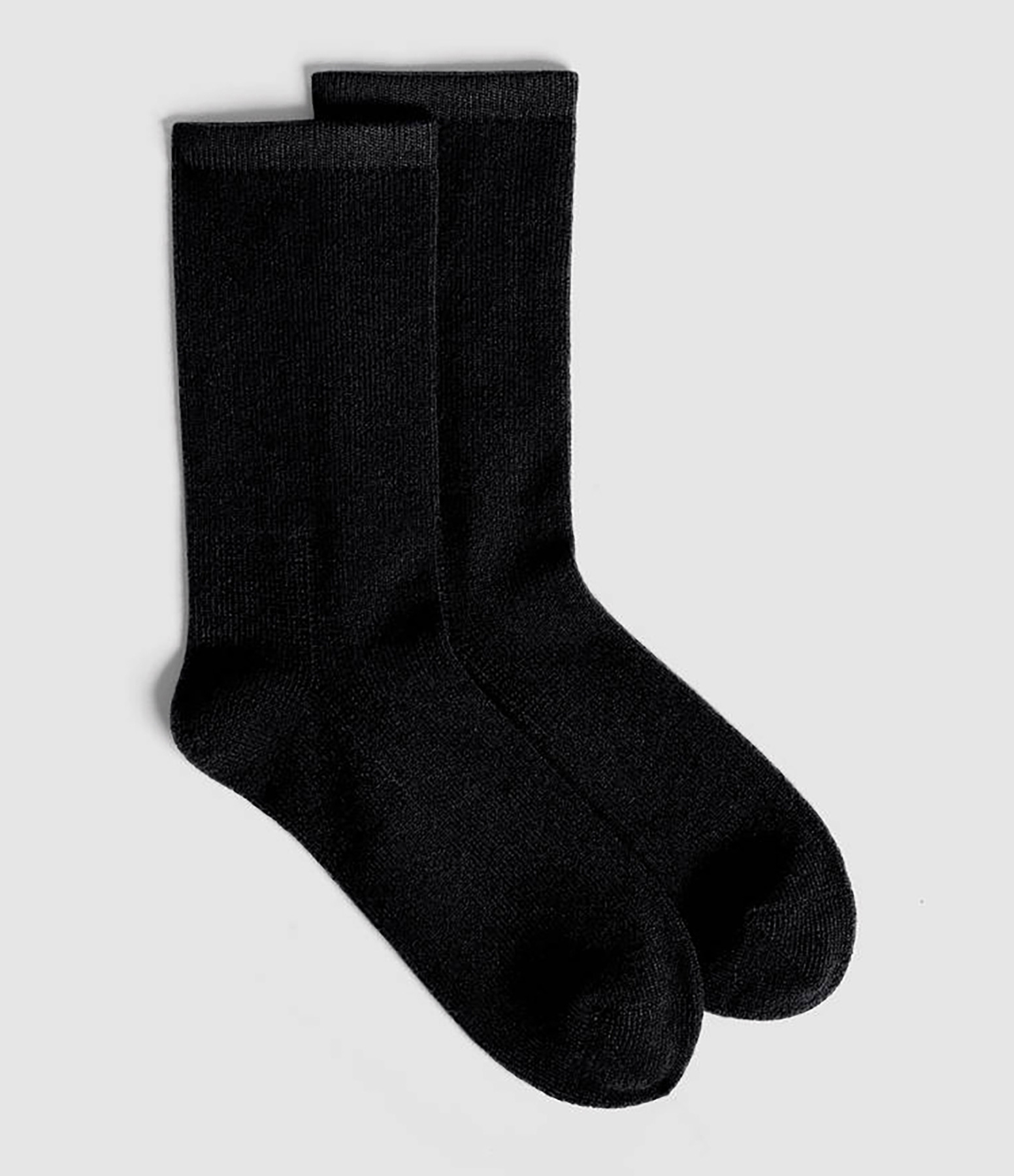 Plain Black Cashmere Ankle Socks