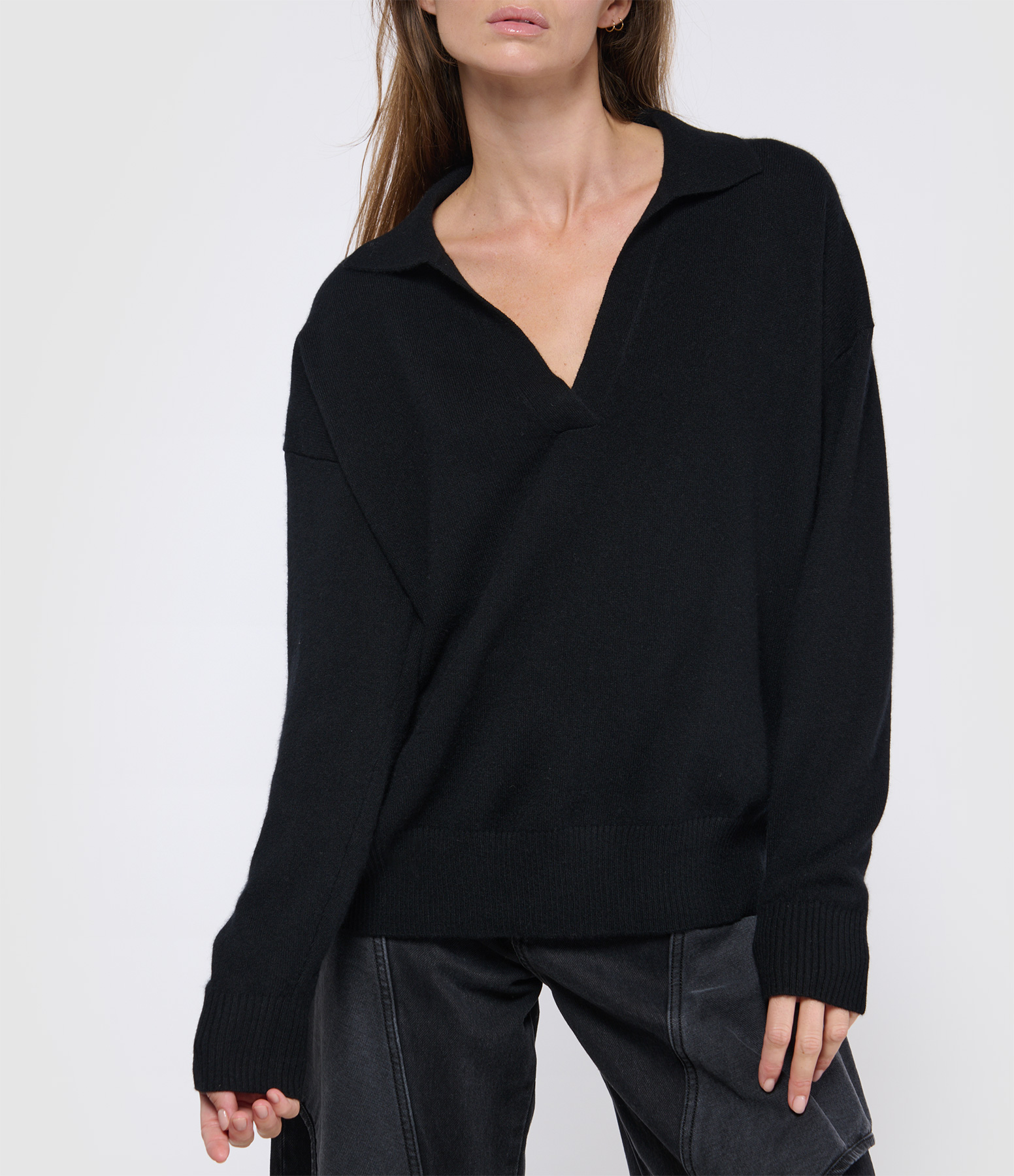 Black Kalu Polo Cashmere Jumper