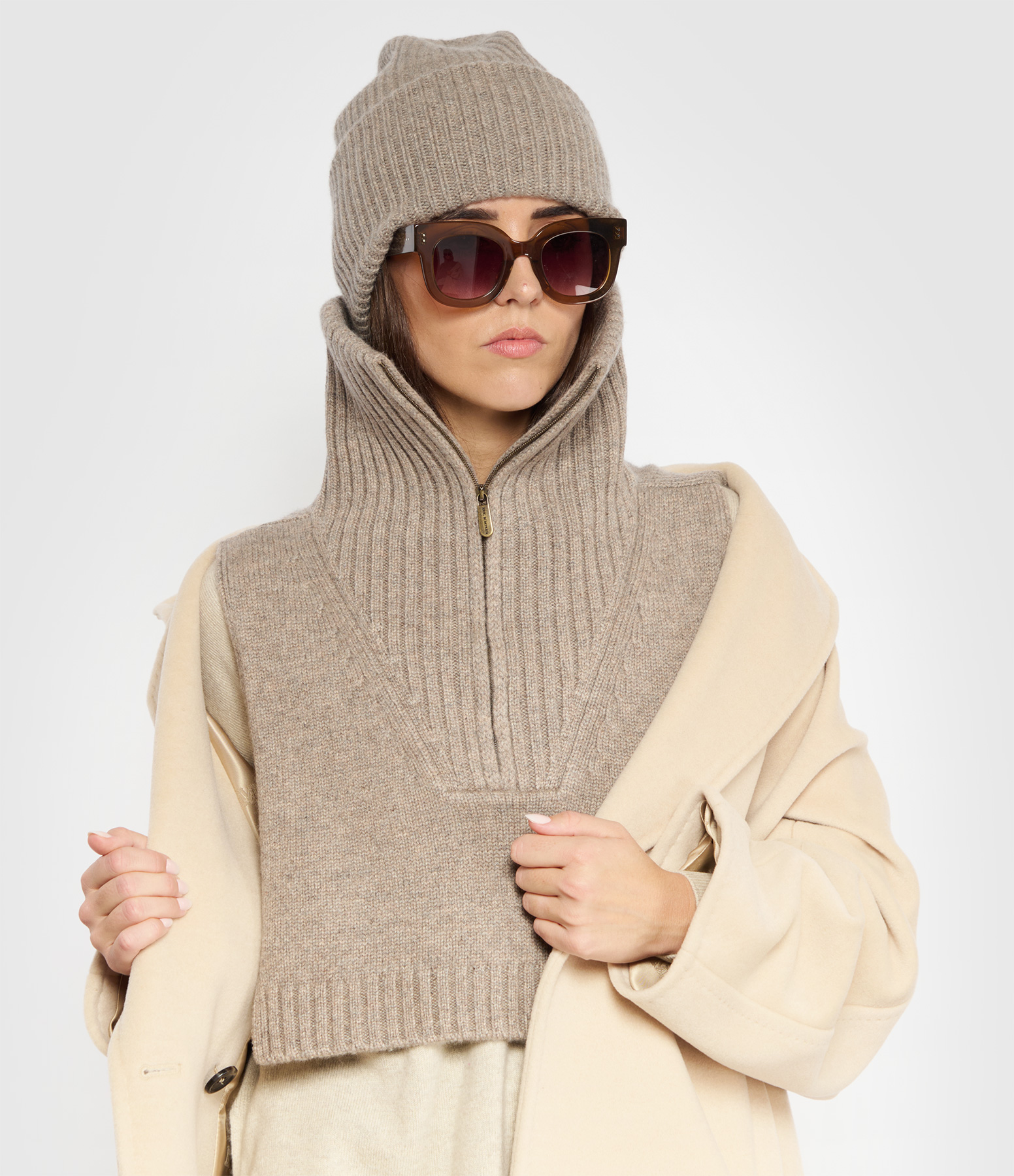 Millet Cashmere Trucker-Style Collared Shirt