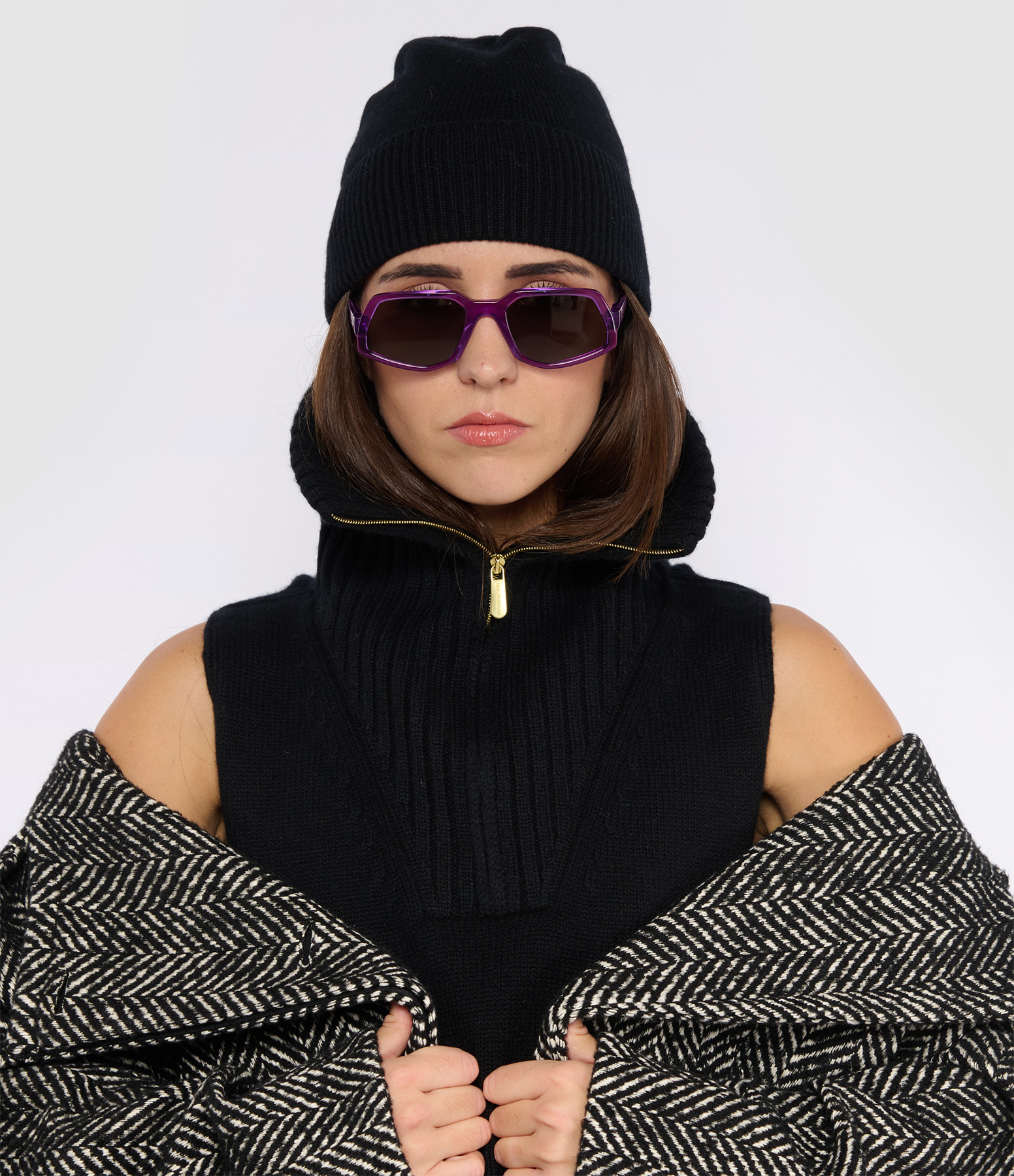 Classic Black Cashmere Beanie