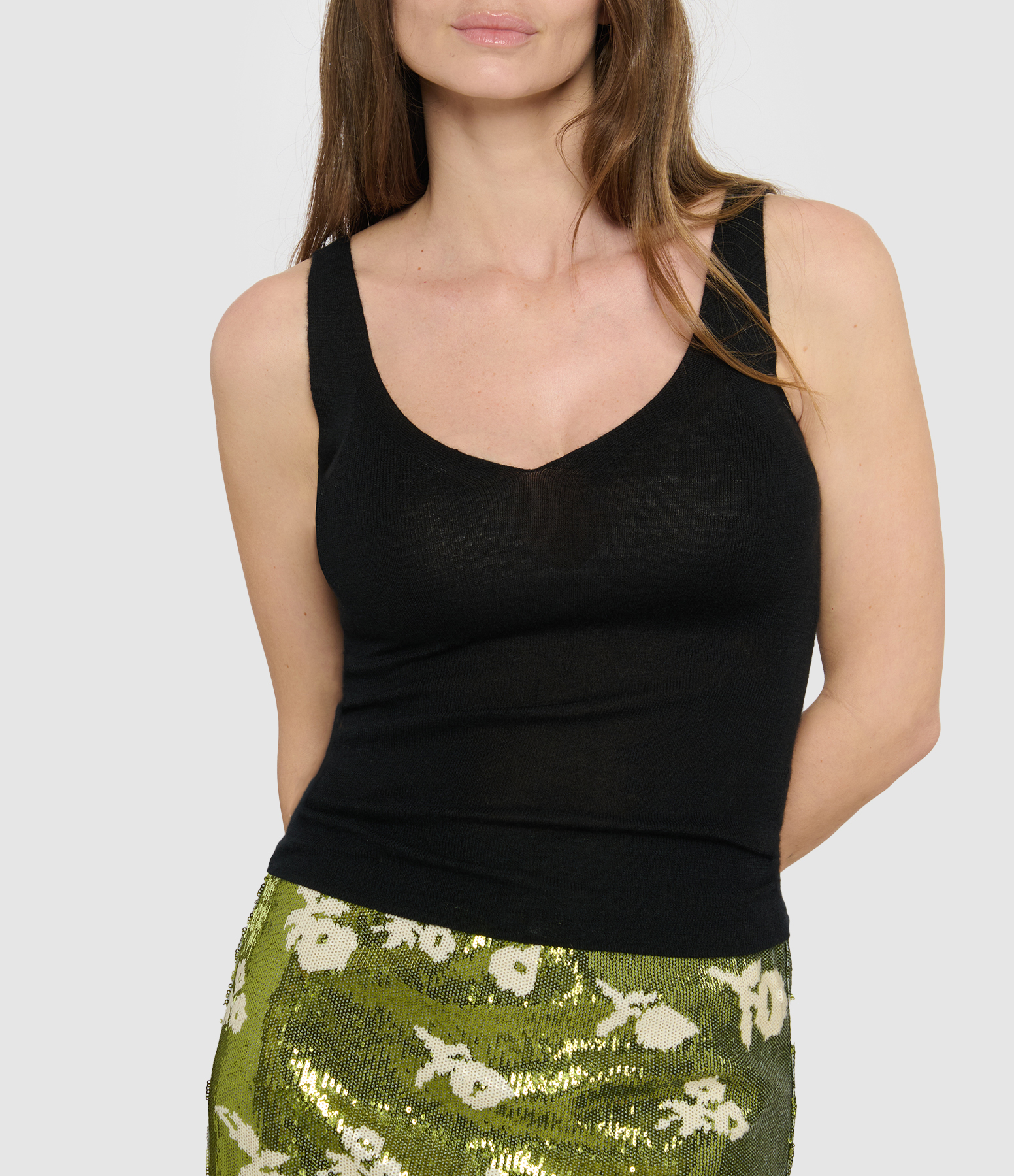Black Ultra-Fine Seamless Tank Top