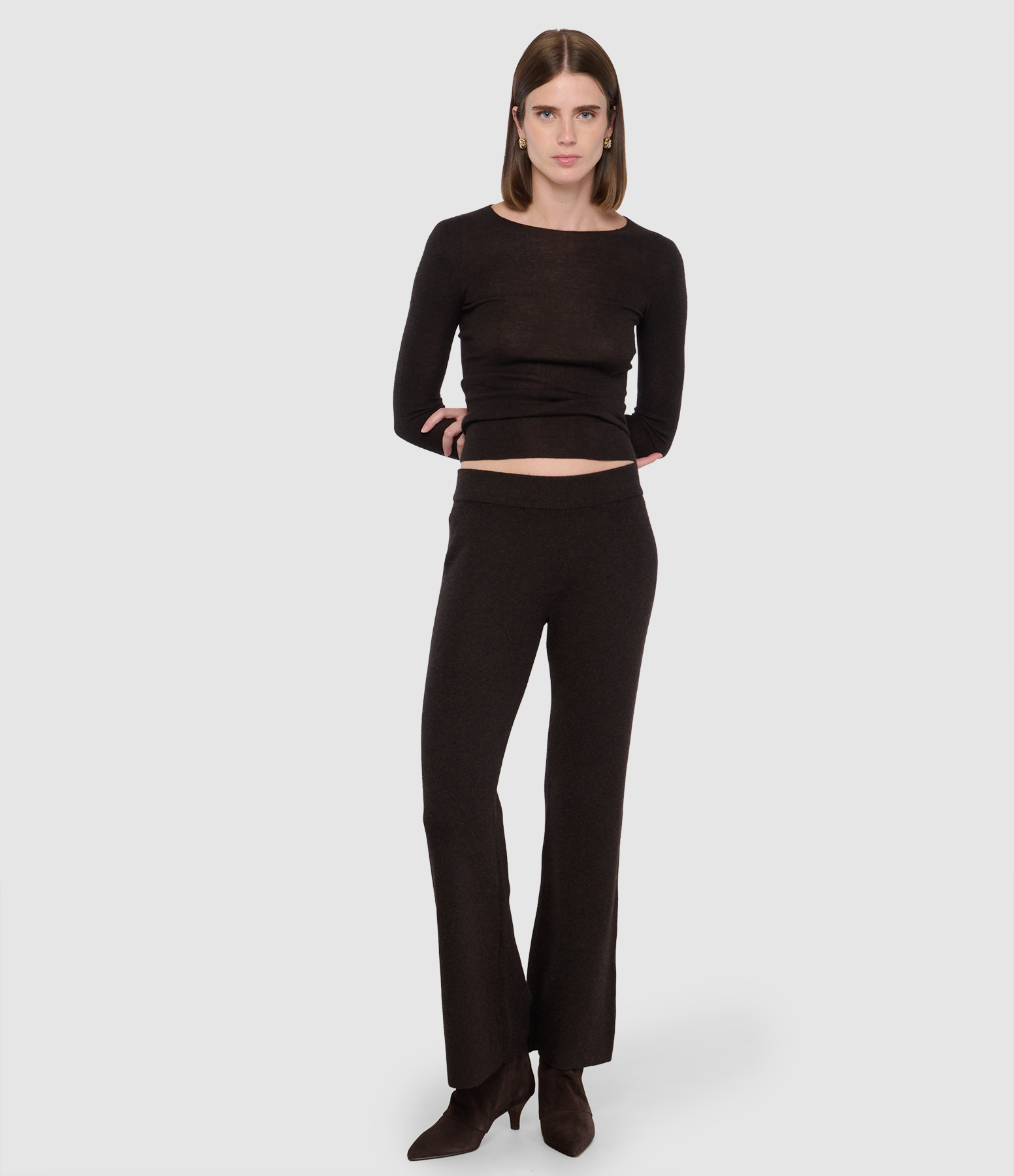Ristretto Flared Cashmere Trousers