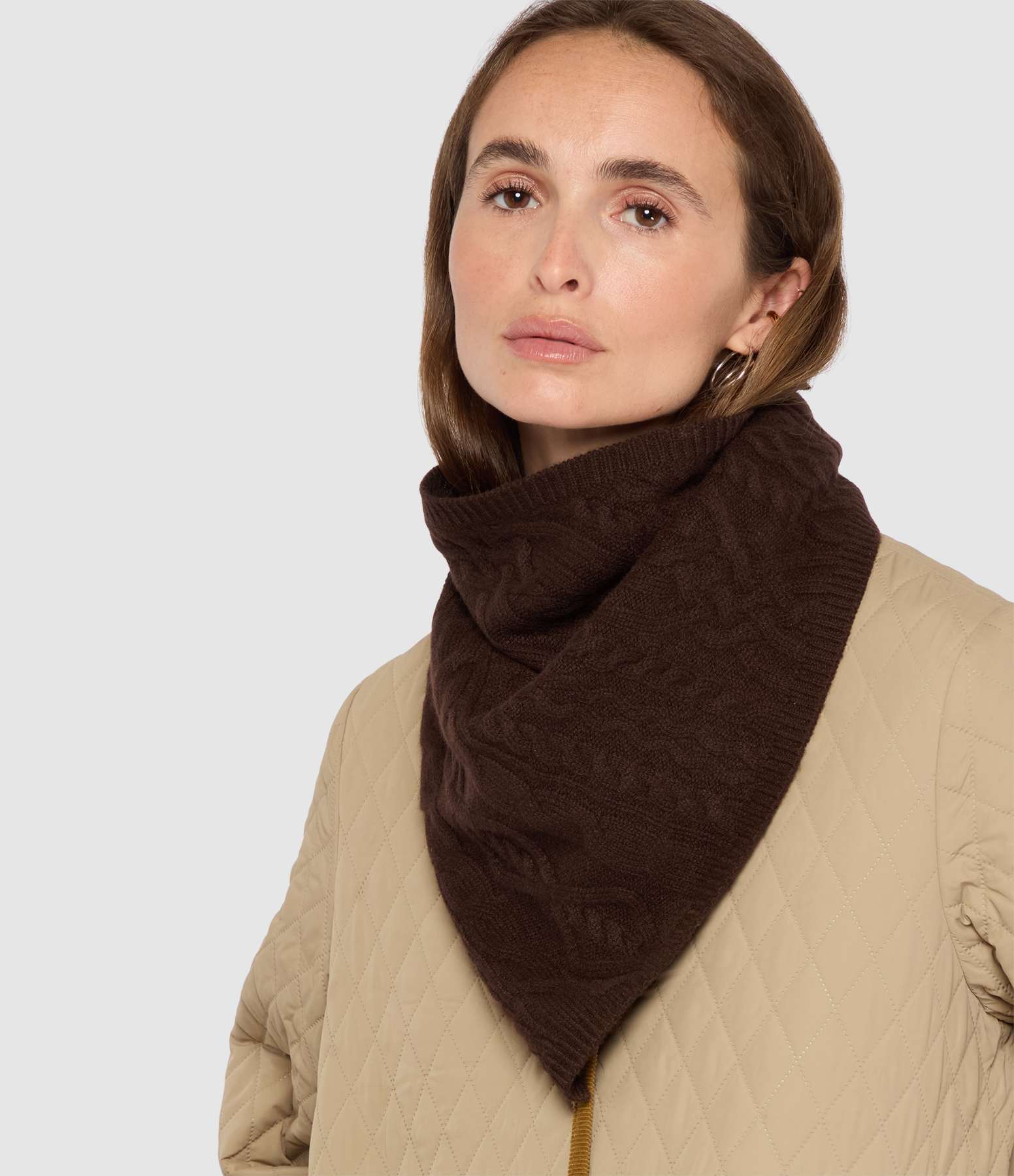 Sacha Chocolate Cashmere Triangle