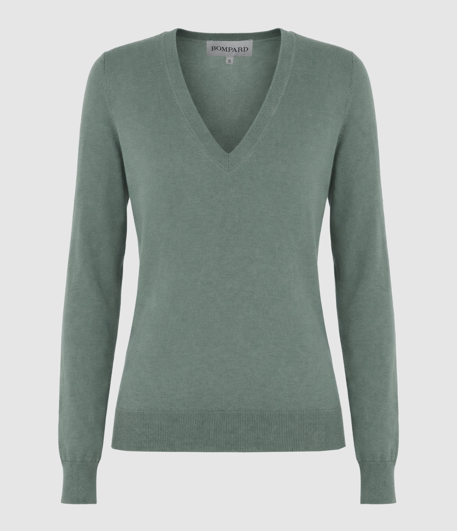 Ultra-fine Jade V-neck jumper