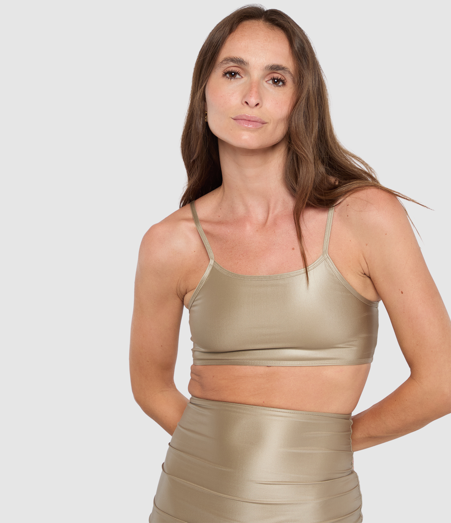 Glowy Beige Bikini Top